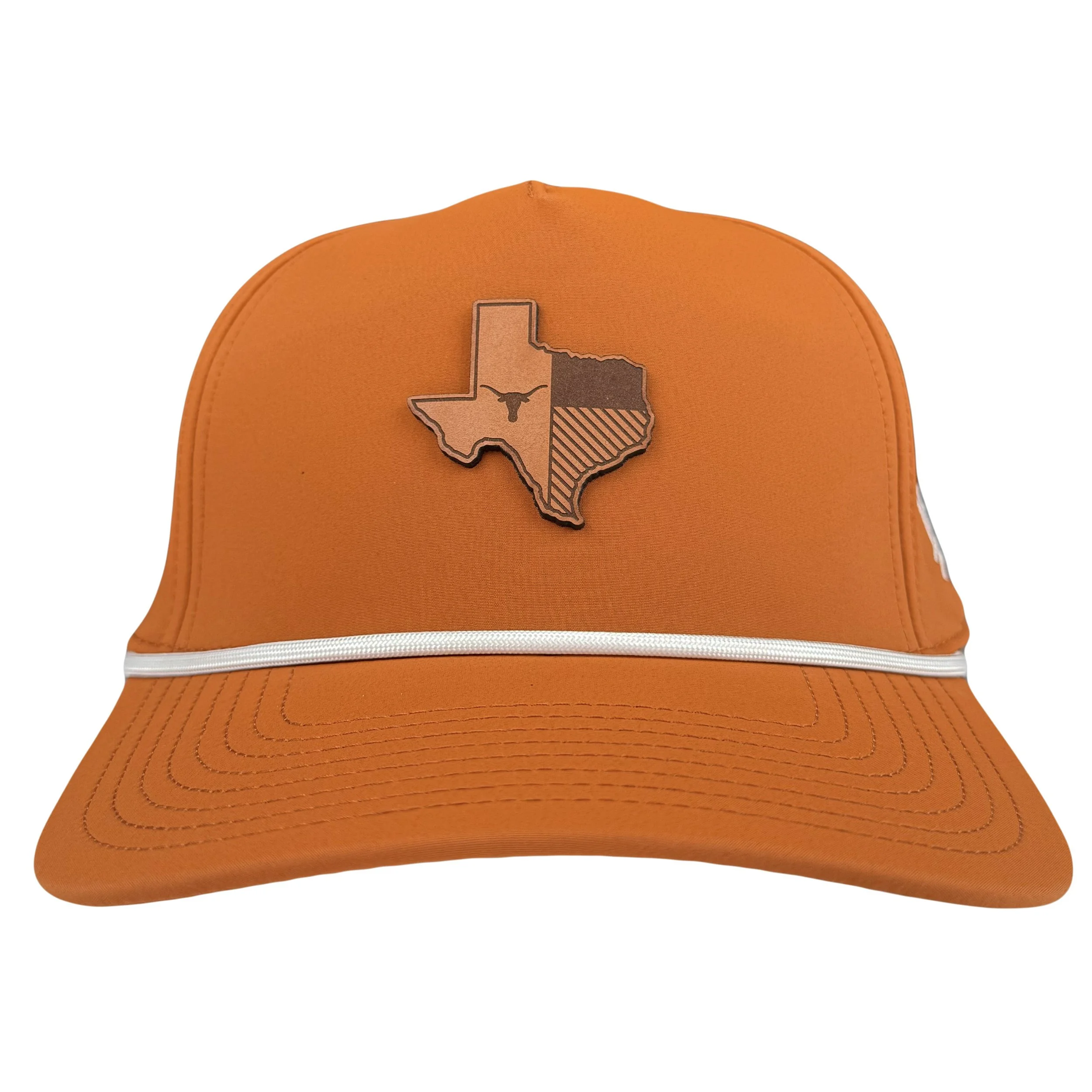 Branded Bills Longhorn State Leather Patch Hat