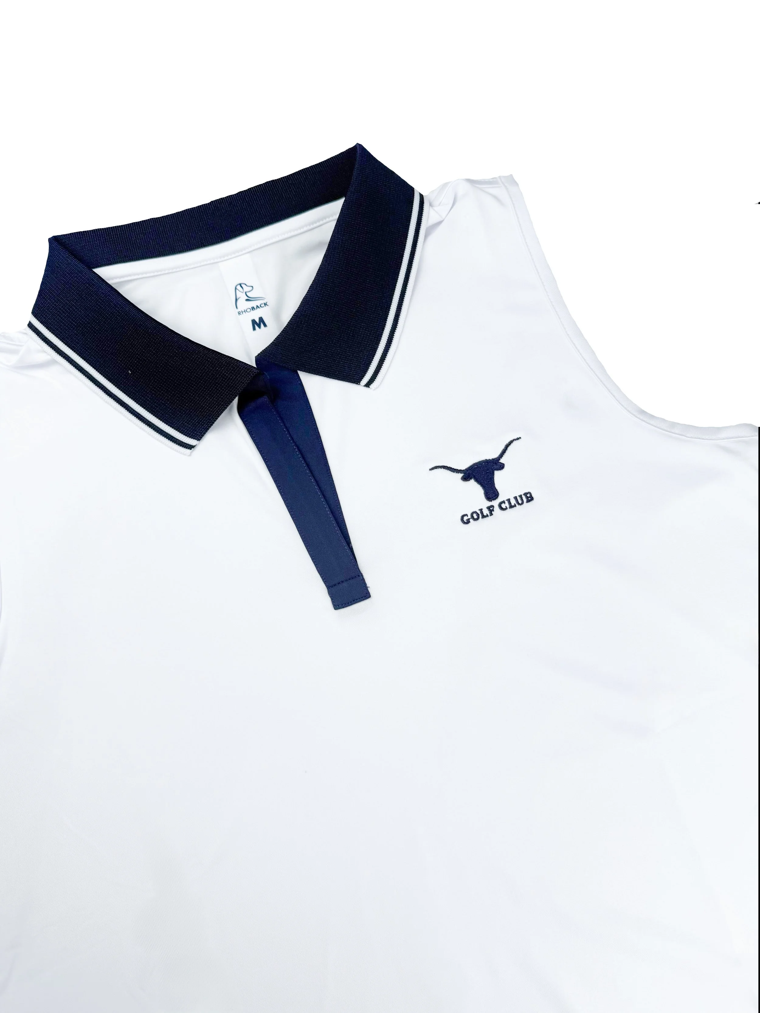 Rhoback White Sleeveless Polo