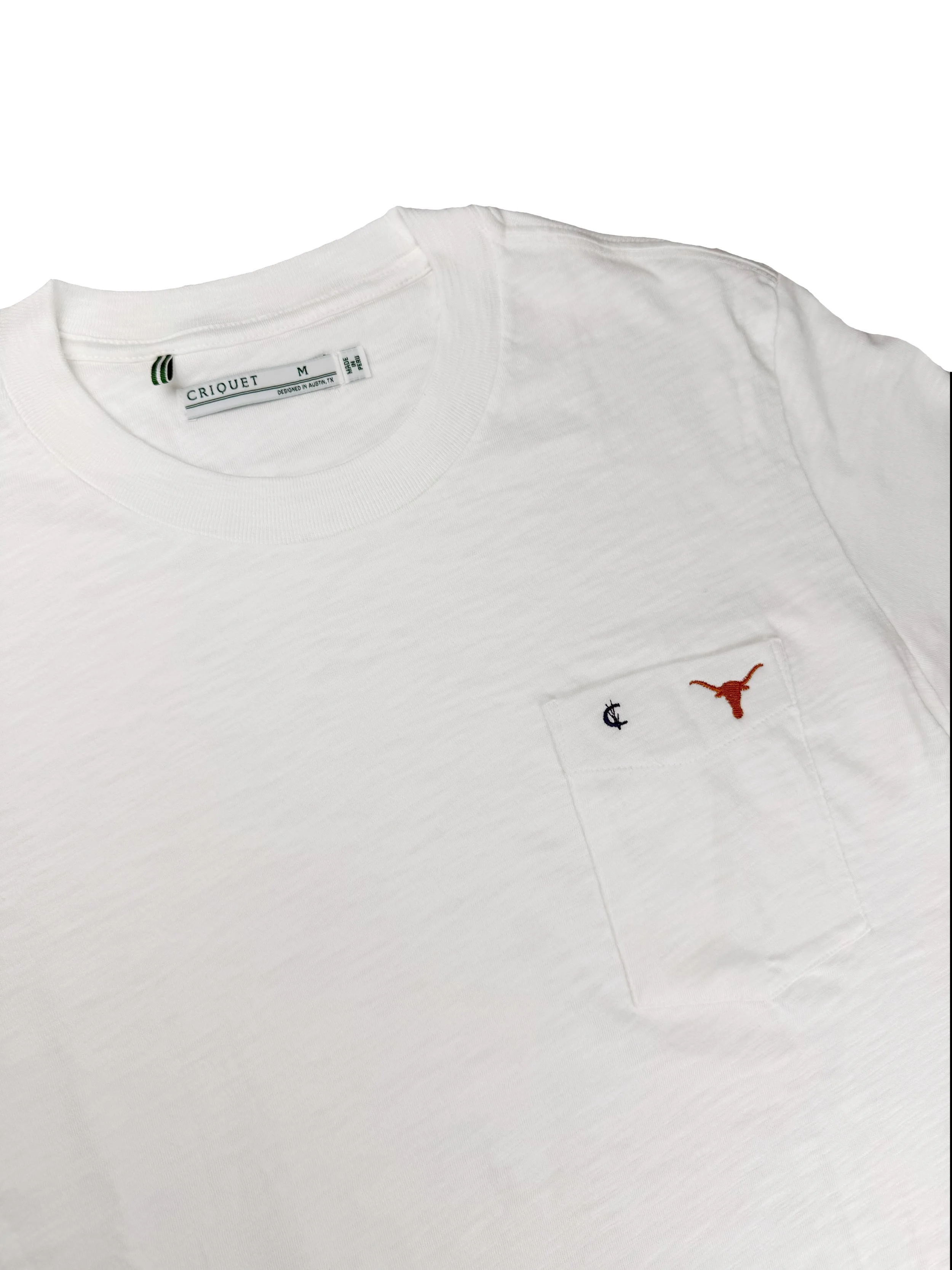 Criquet White Slub Cotton Tee