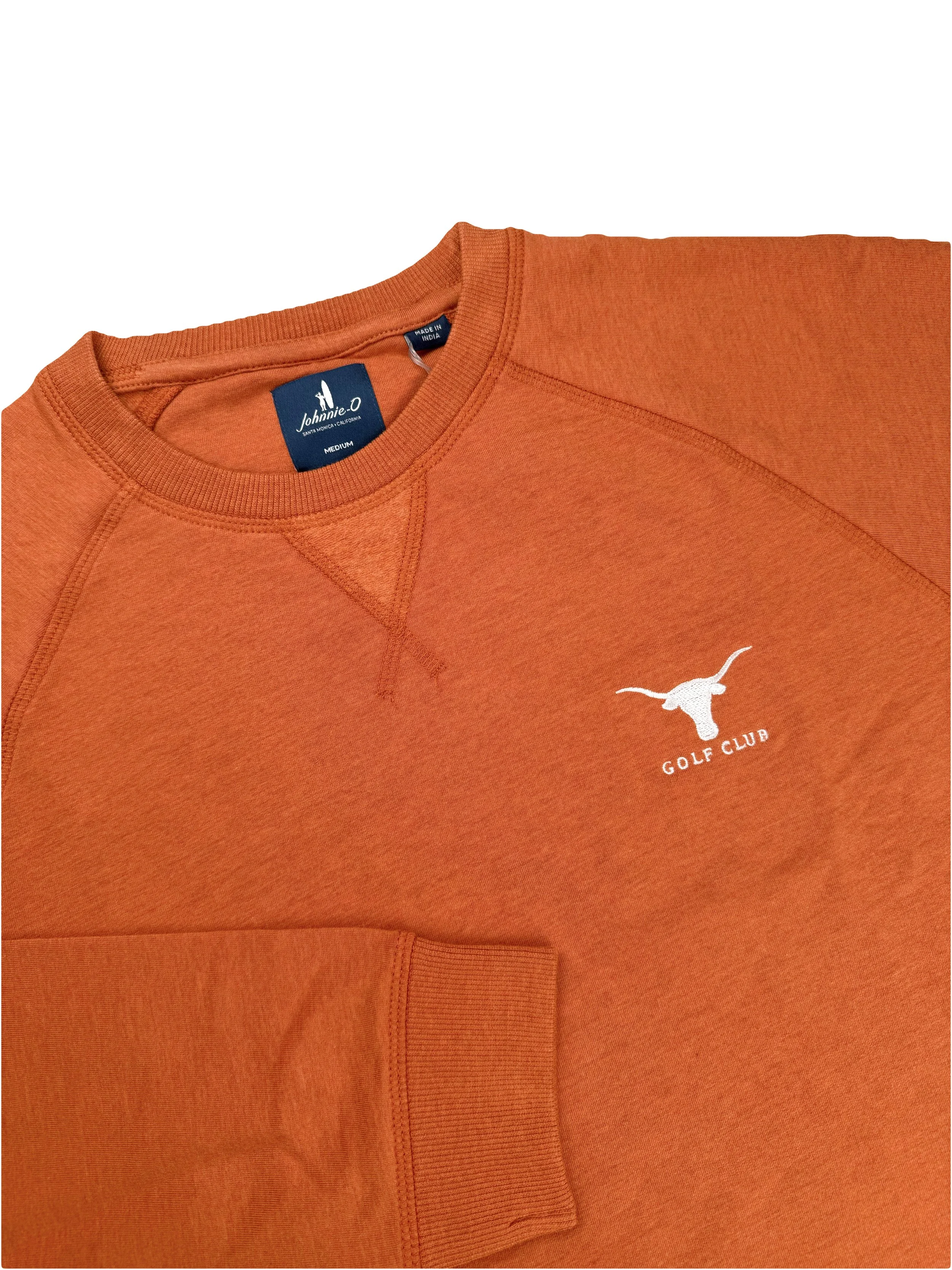 Johnnie-O Burnt Orange Freeman Crew Sweatshirt