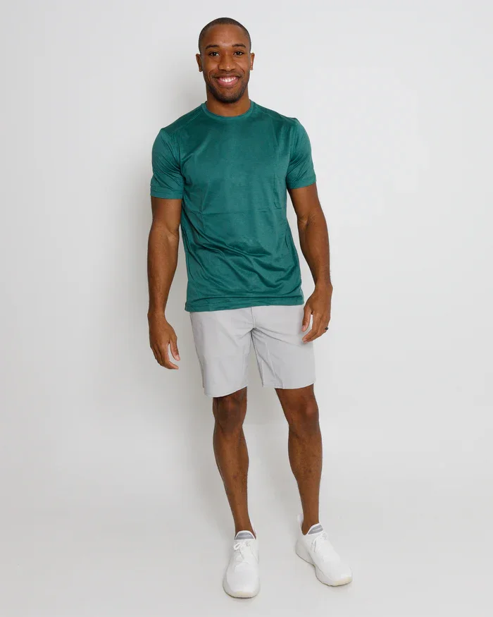 butter-t-mens-short-sleeve-vintage-green-heather-model-front.webp