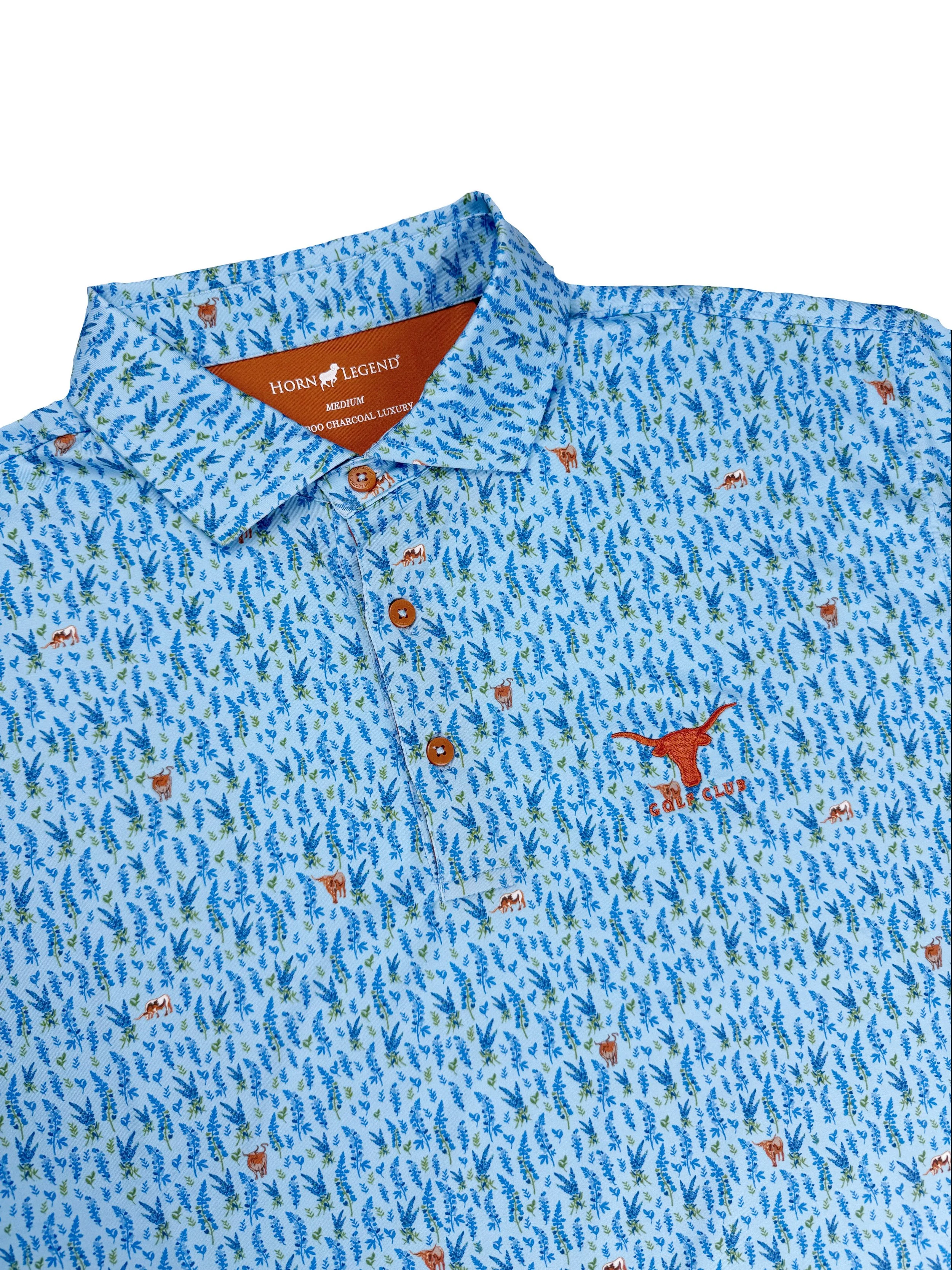 Horn Legend Grazing Bluebonnet Polo