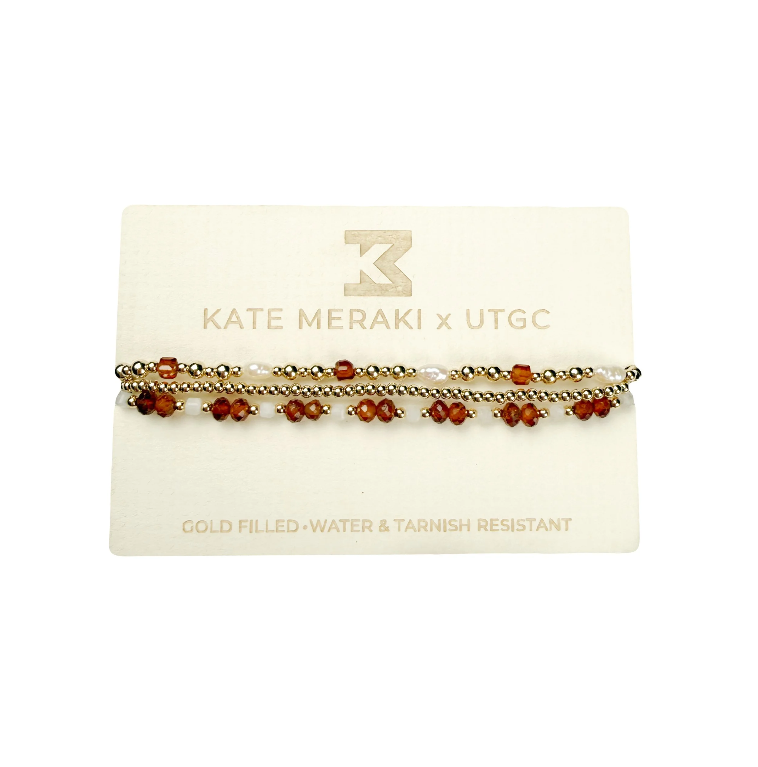 Kate Meraki Burnt Orange Birdie Bracelet Set