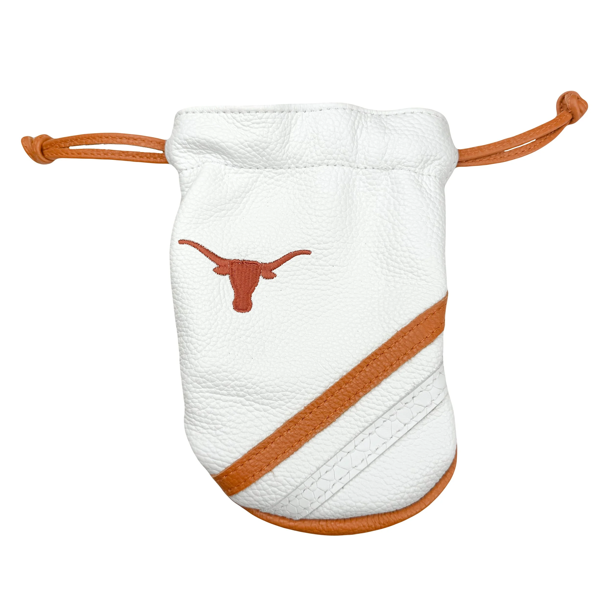 Iliac White & Burnt Orange Leather Valuables Pouch
