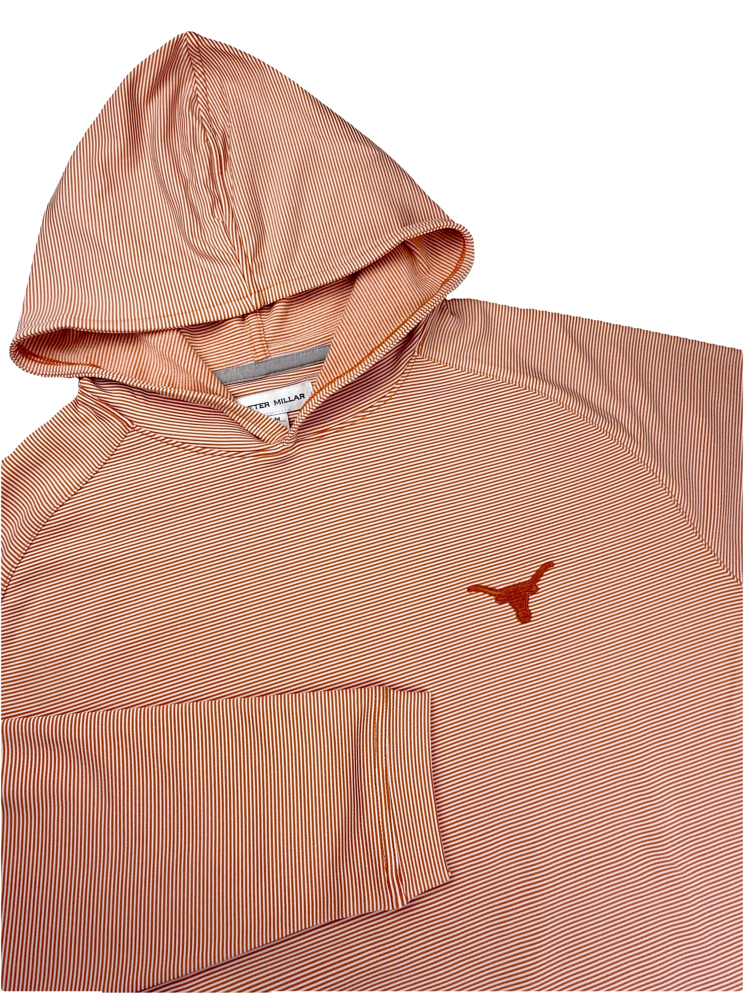 Peter Millar Burnt Orange Stripe Gameday Hoodie
