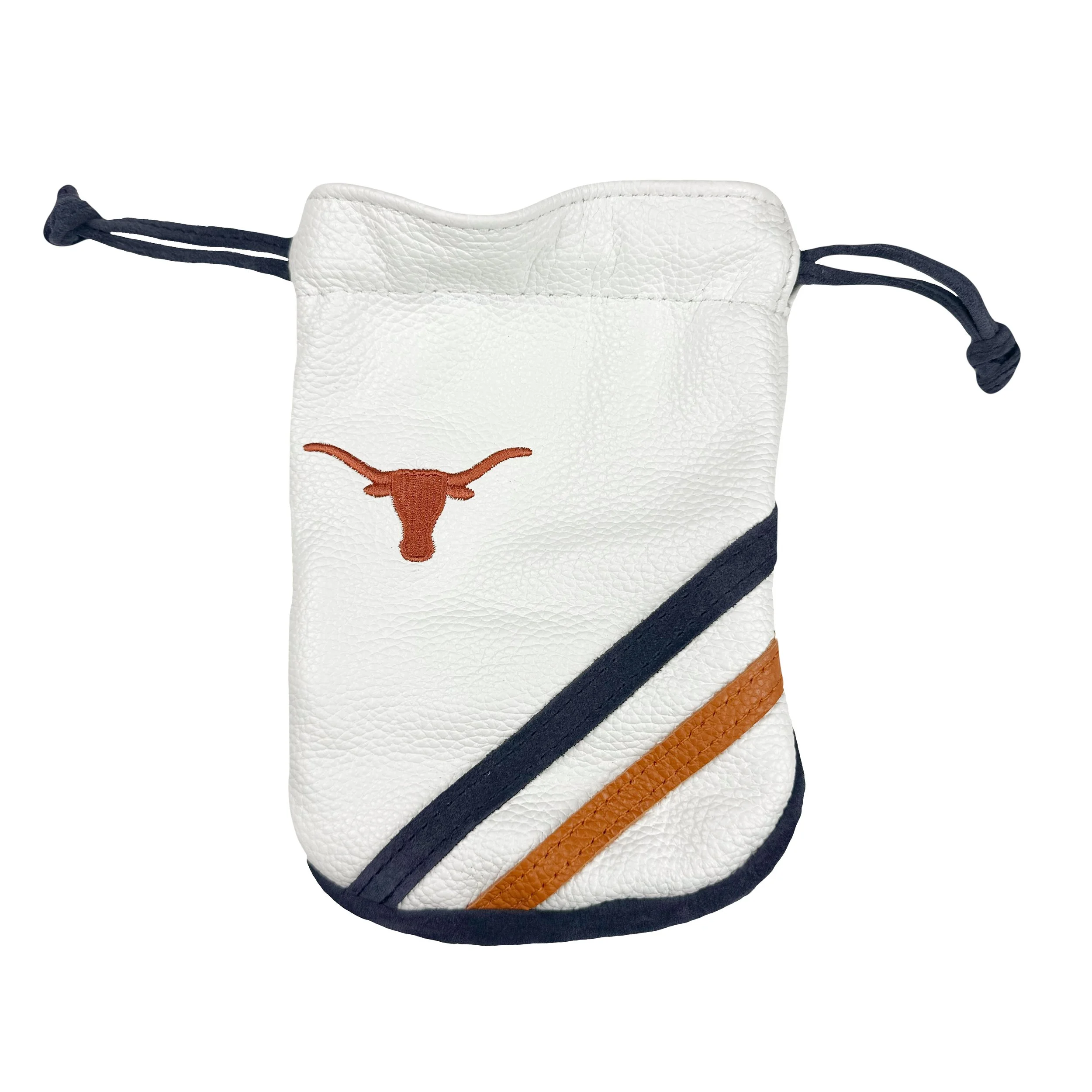 Iliac White & Navy Suede Leather Valuables Pouch