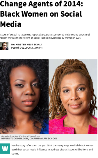 "Change Agents of 2014: Black Women on Social Media" by Kirsten West Savali 