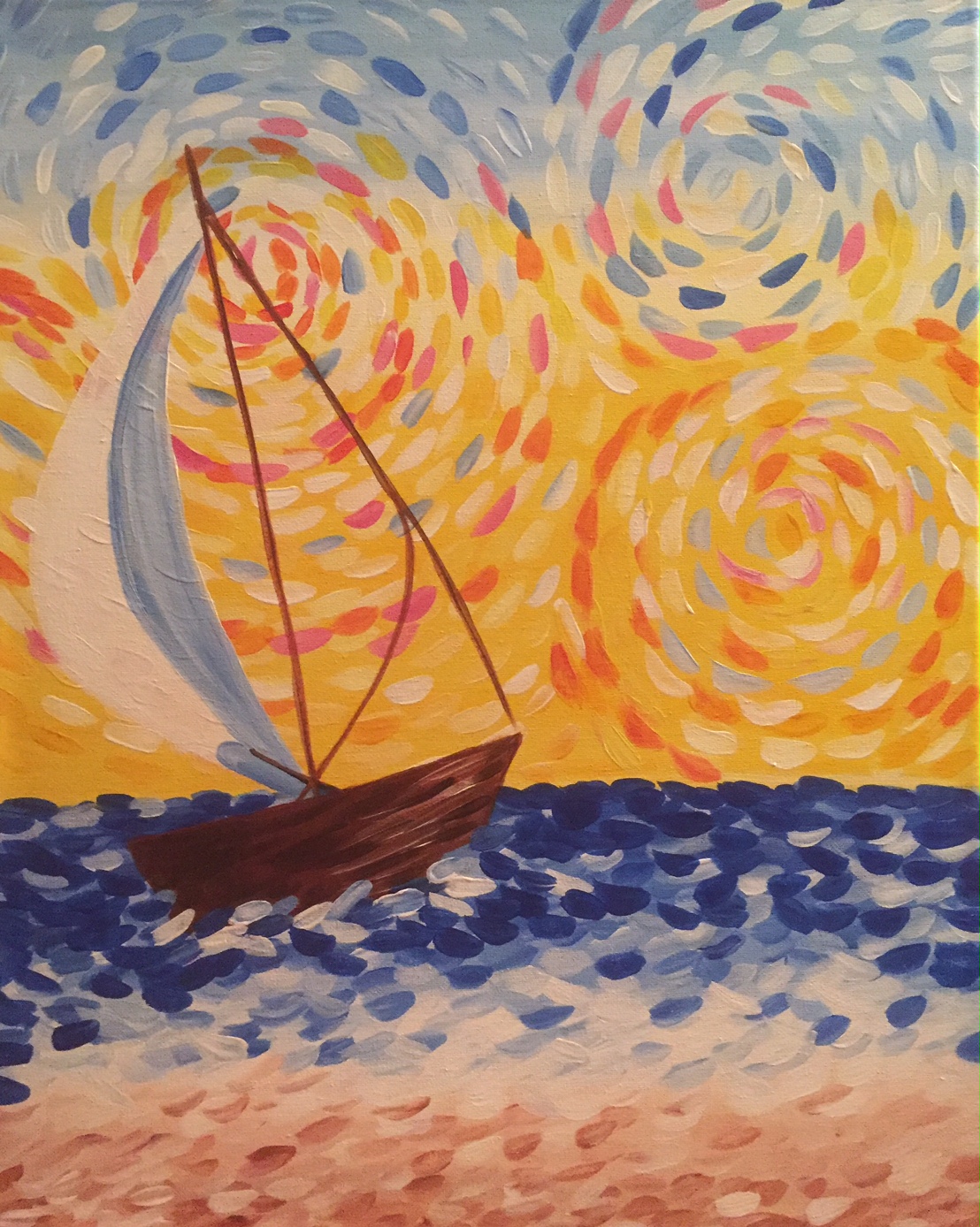 Van Gogh Sailboat