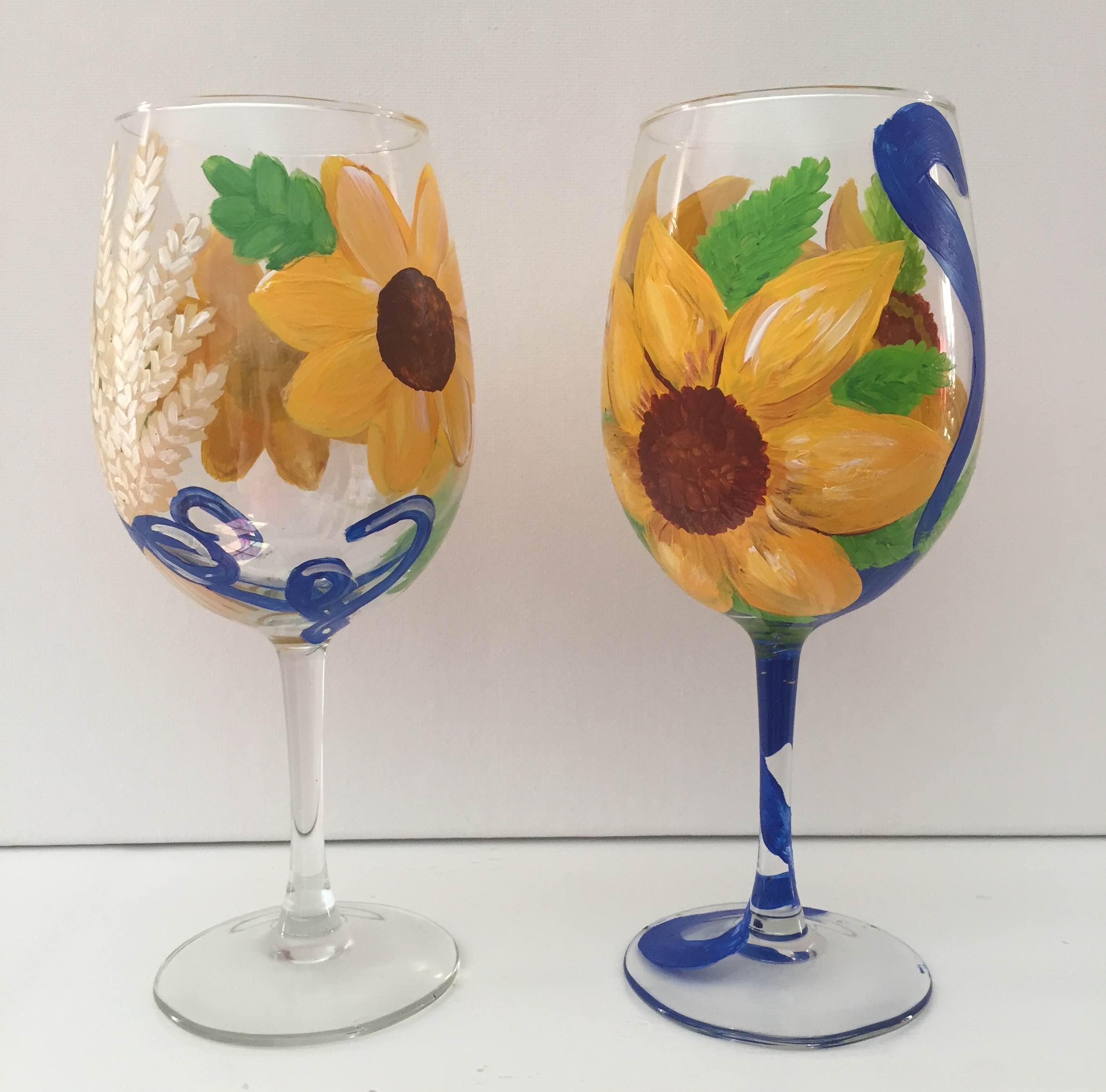 Sunflower Wine Glasses.JPG