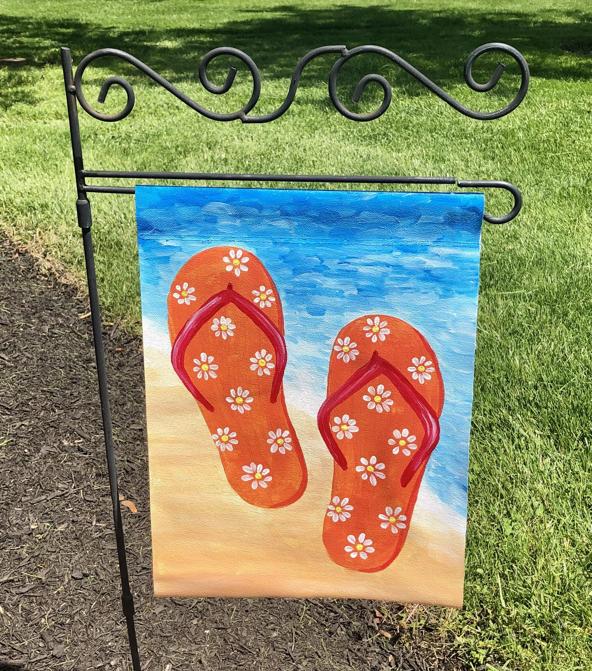 Now offering our NEW Canvas Garden Flag Painting Events (1.5 hours) for $30 per guest. Many designs available! (All other projects will be quoted individually)