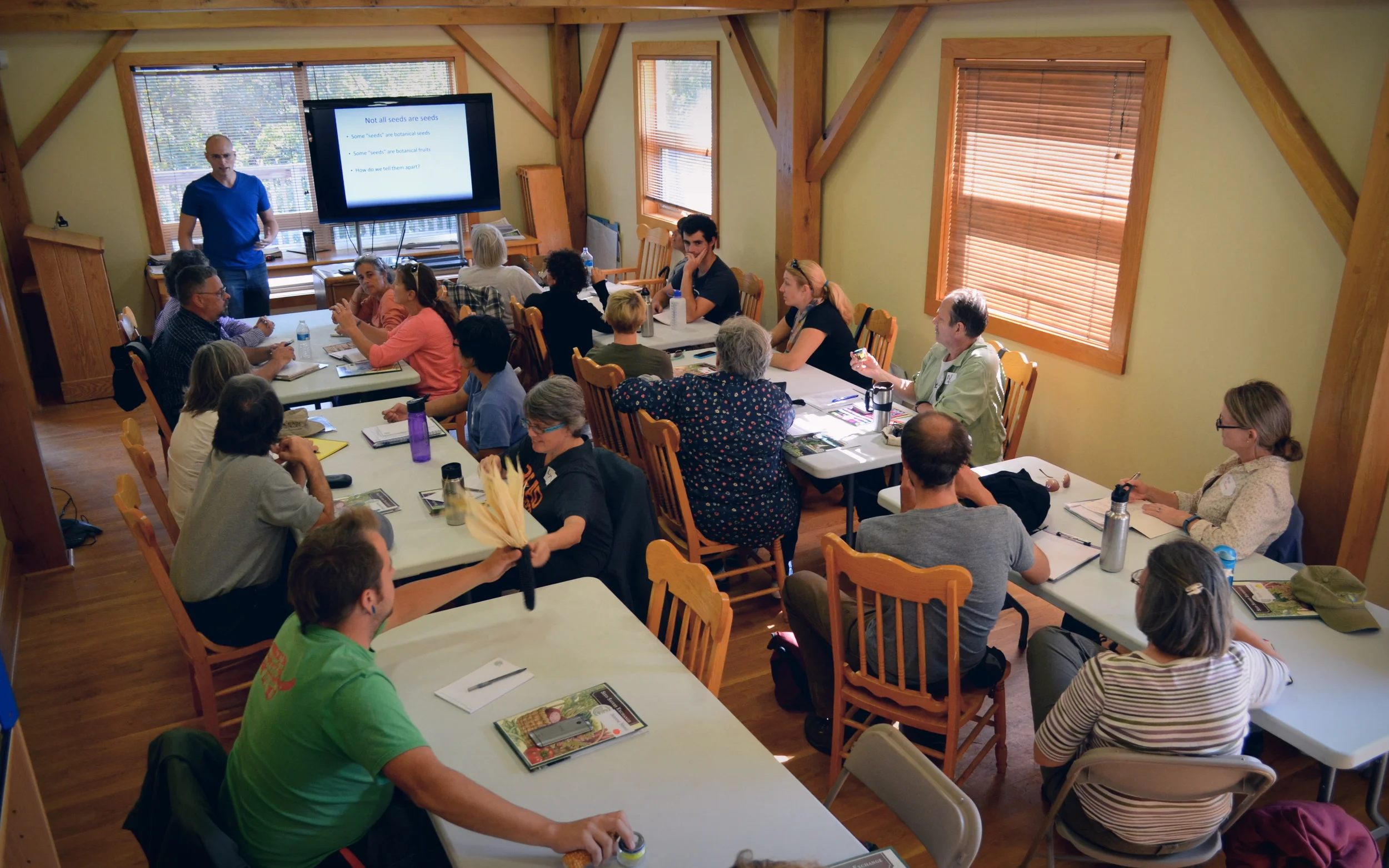 Seed Savers Exchange hosts many workshops on saving seeds throughout the year at Heritage Farm.