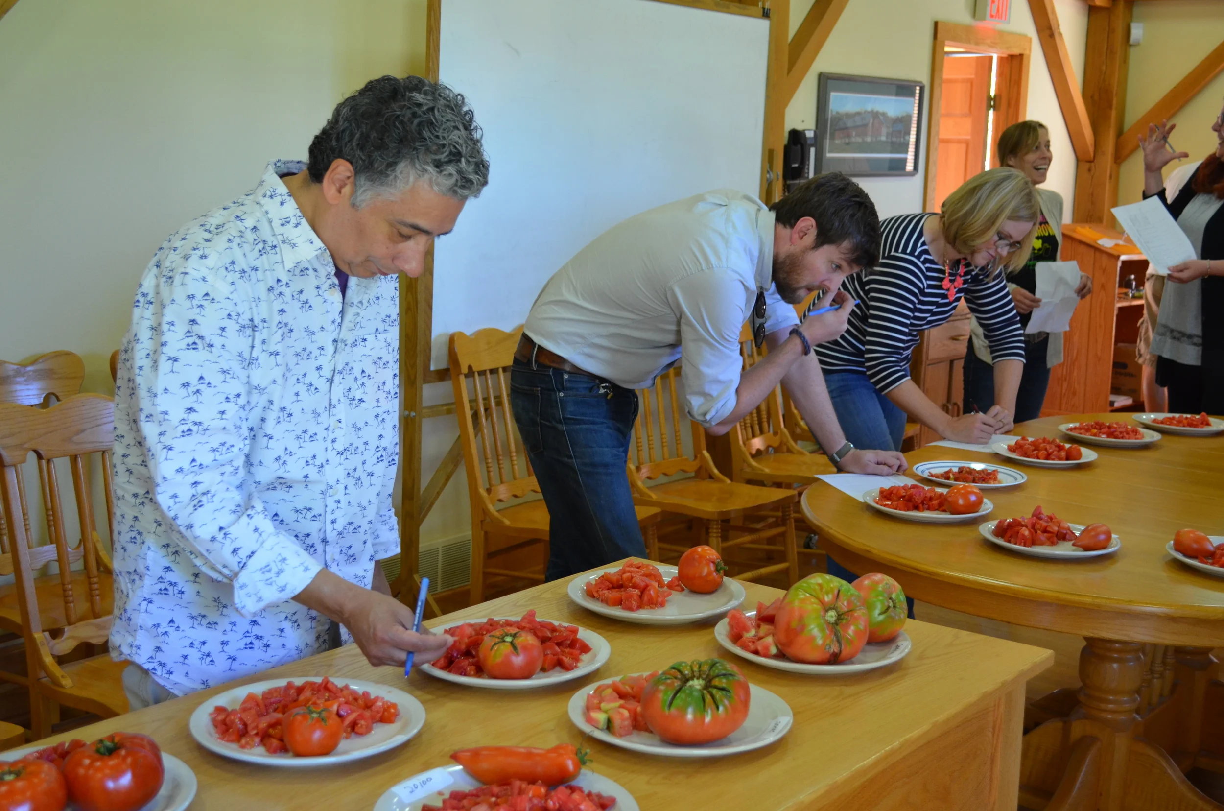 Lab evaluation of tomatoes