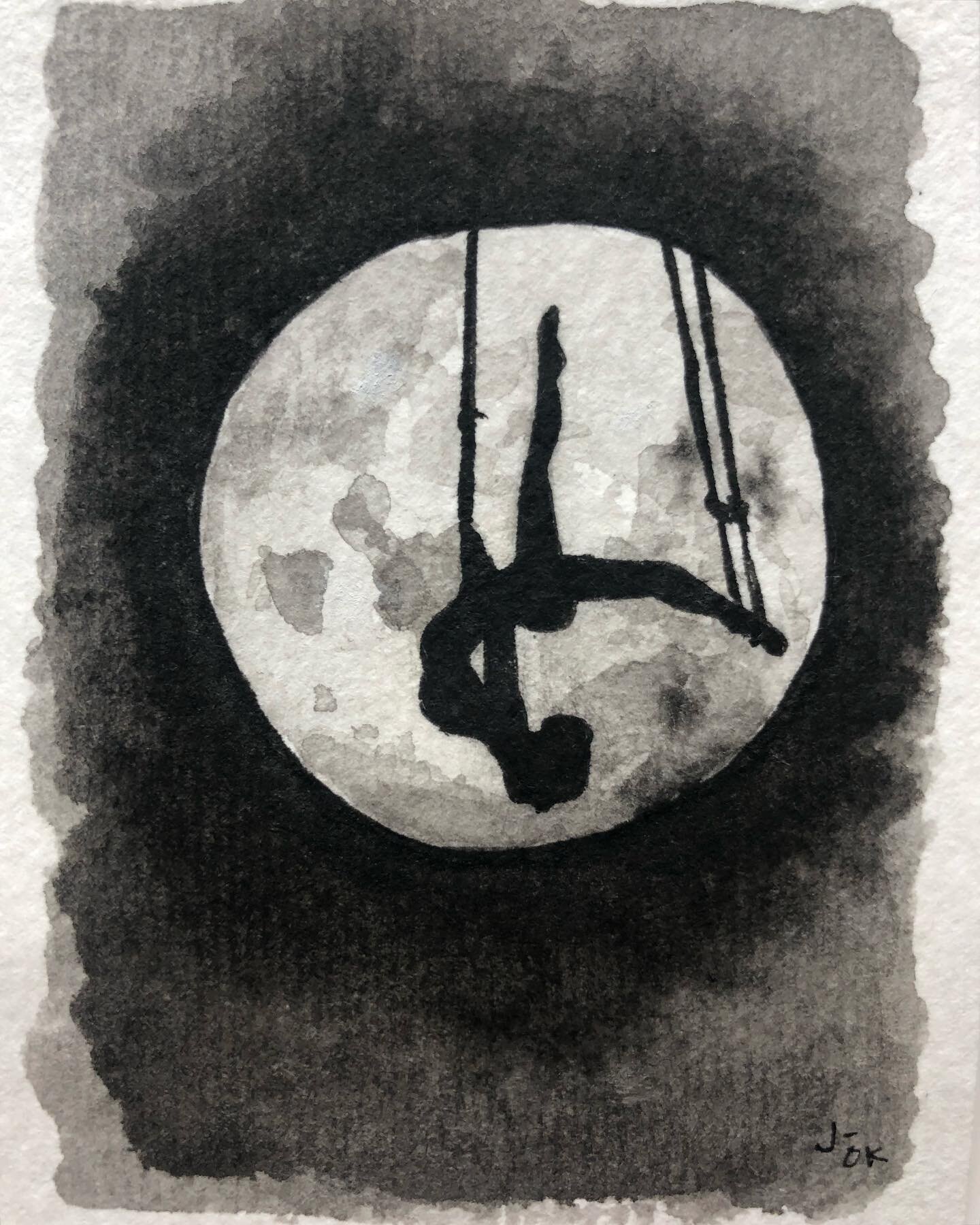 INKTOBER DAY 9: SWING | Another day of actual ink on my little 2.5x3.5&rdquo; watercolor cards. Based on a beautiful photo taken by @andreeaaradu 
#inktober2019 #inktober #inktoberswing #higginsink #molotowblackliner #art #artistsofinstagram