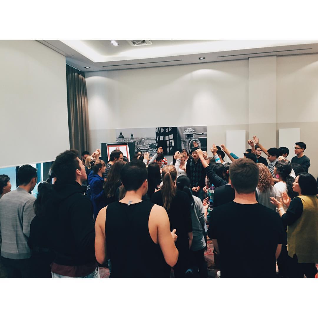 Youth from different nations gathered to pray