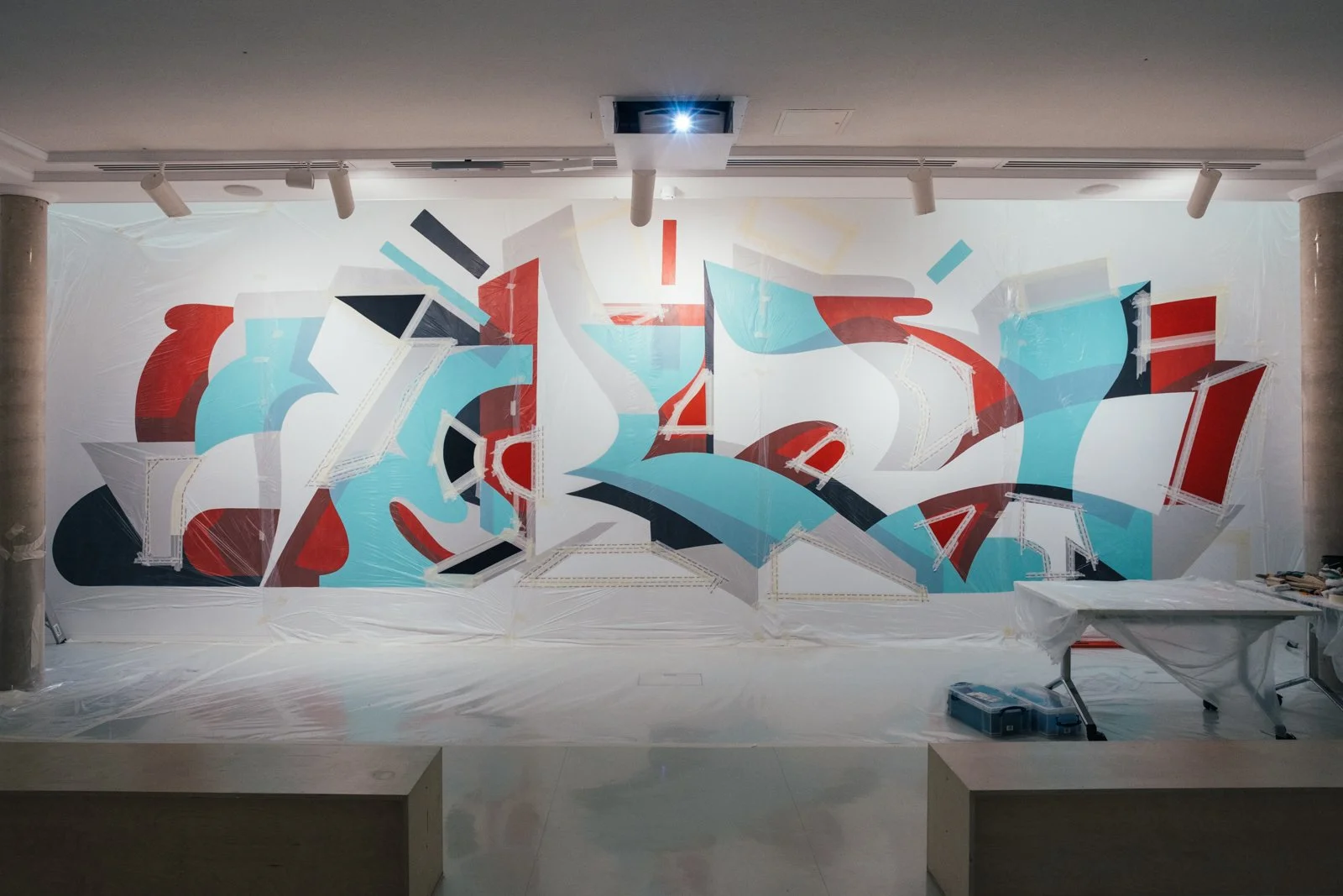 ‘Somthing New From Repetition’ mural process