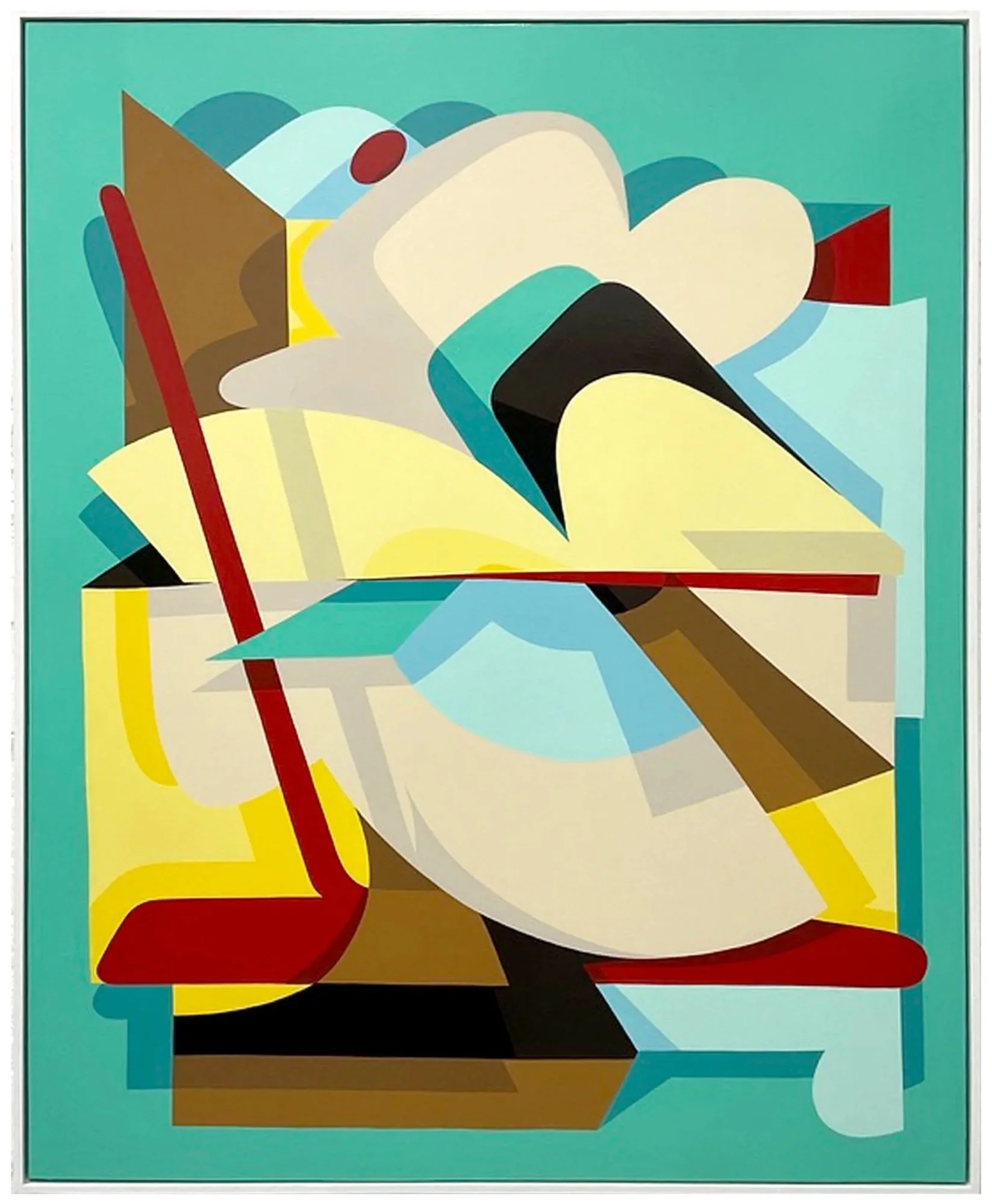 'Sennen Dunes' Enamel painting on wooden panel. 153cm x 126cm. 2023