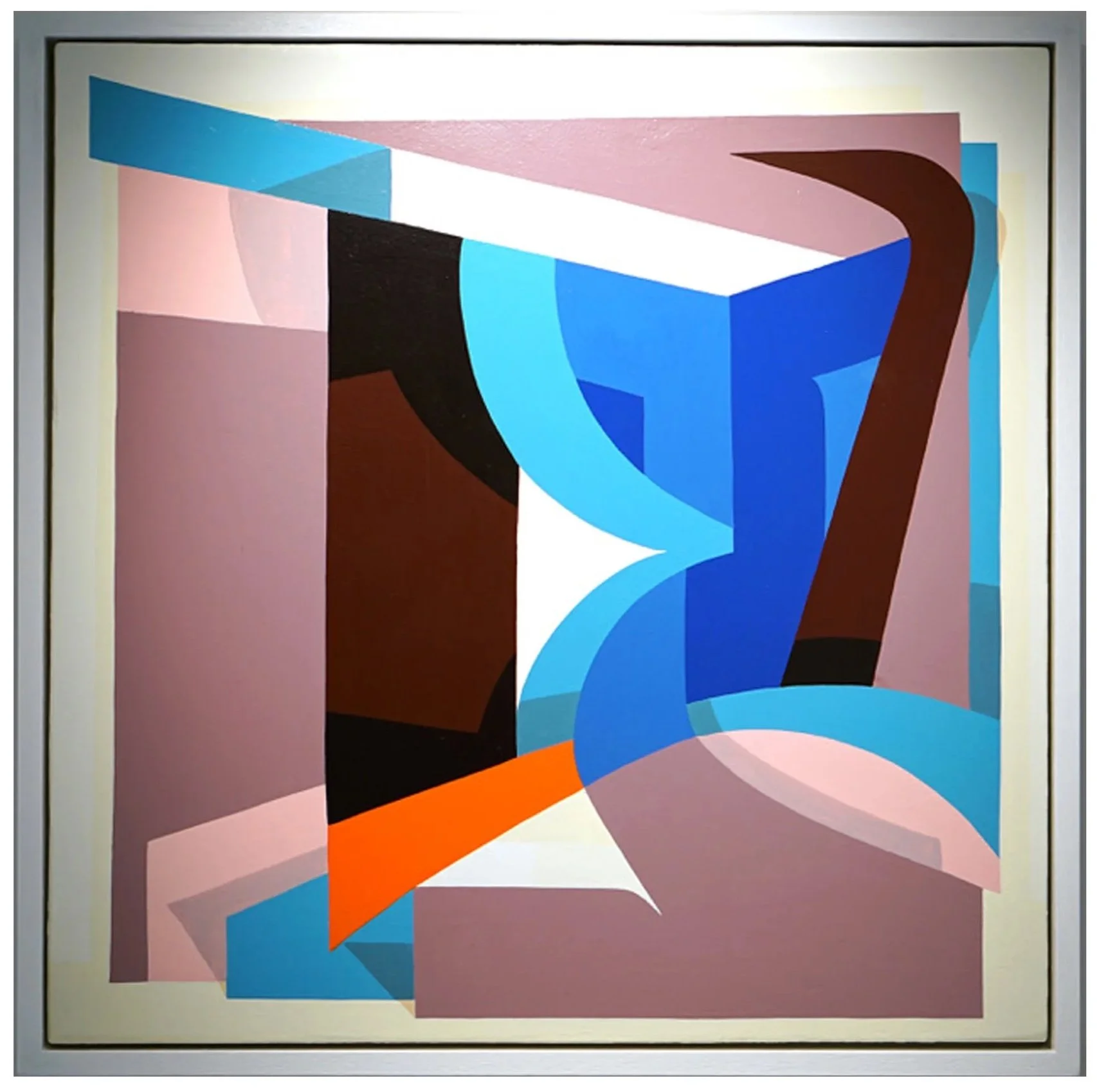 ‘Pink Window Chair’ Enamel painting on wooden panel.
52cm x 52cm. 2023