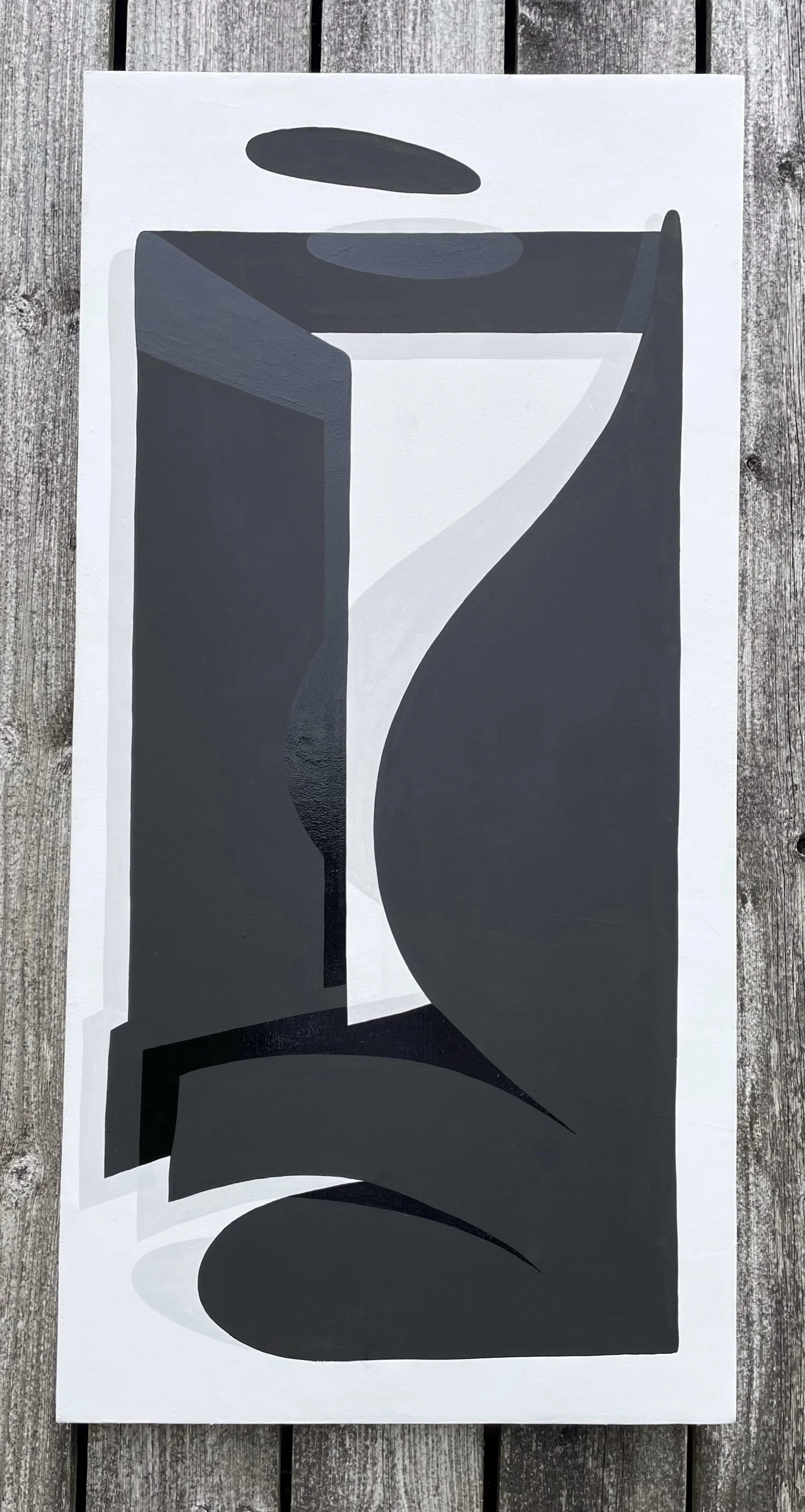 'Basics win' Enamel painting on wooden panel. 122cm x 91cm. 2022