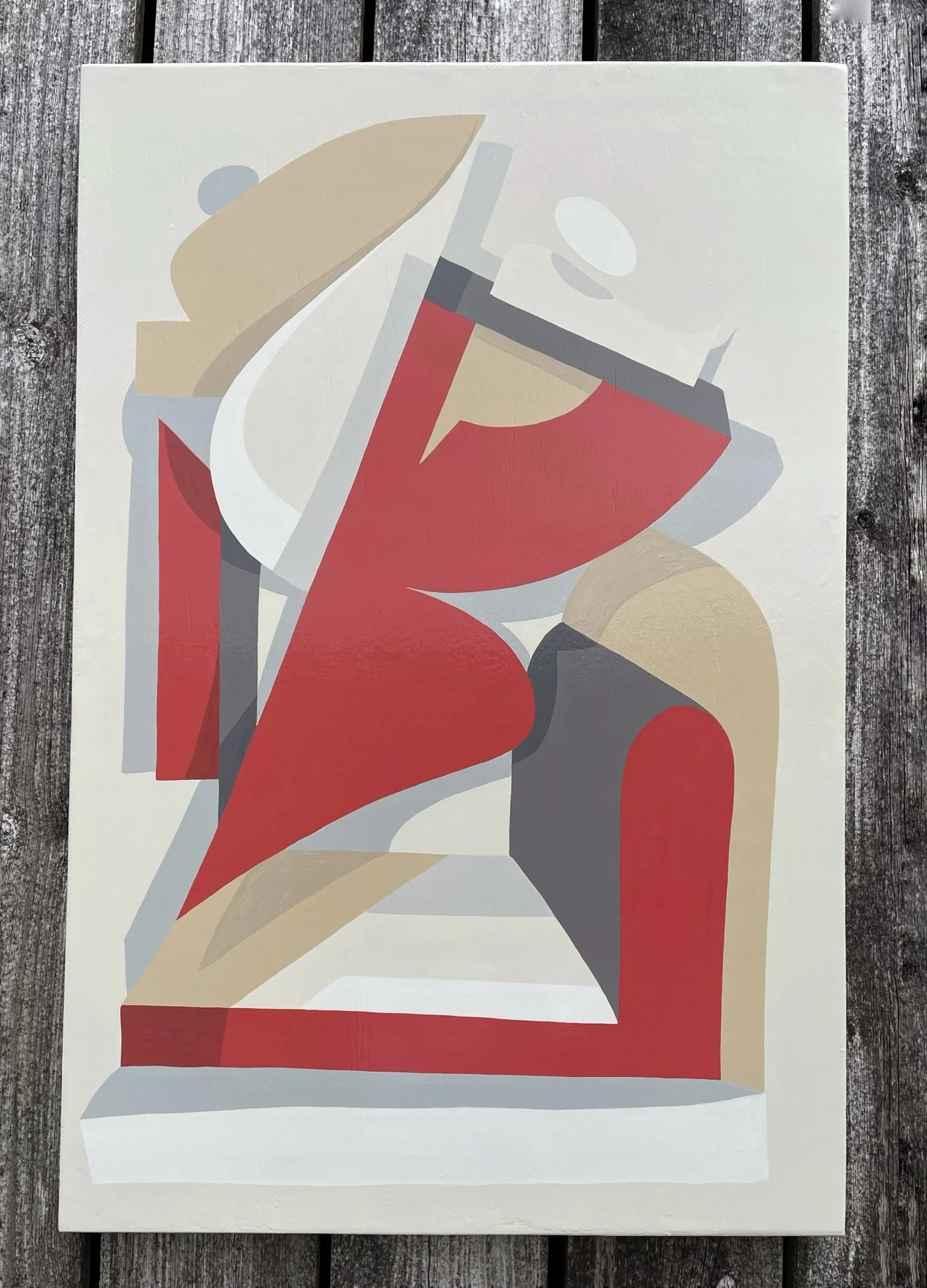 'Sofa Flip' Enamel painting on wooden panel. 91cm x 61cm. 2022