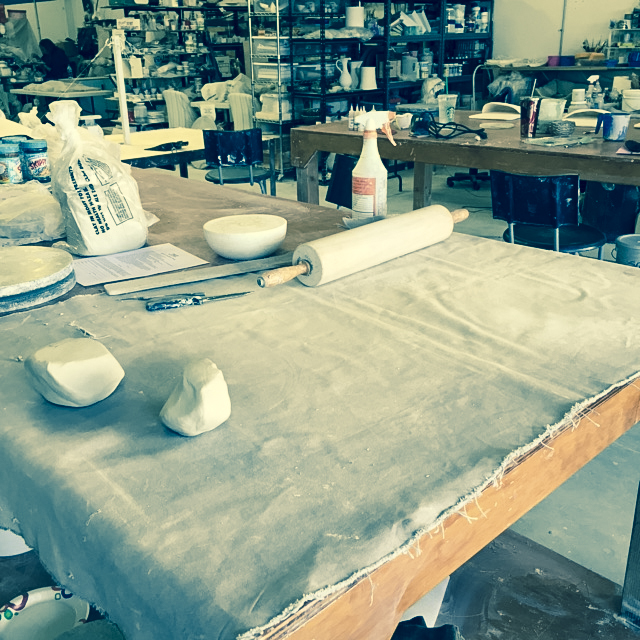 I love the texture this linen cloth pad adds to the clay. I like the way it enhances the rustic look. 