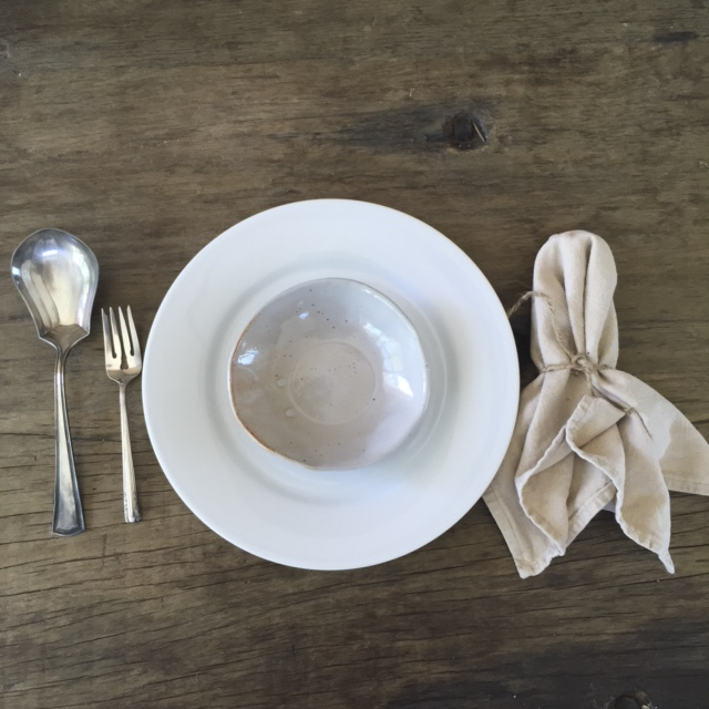 I am obsessed with this ladle from great-grandma's antique silverware collection. The shape is just so unique. It reminds me of jewelry. 