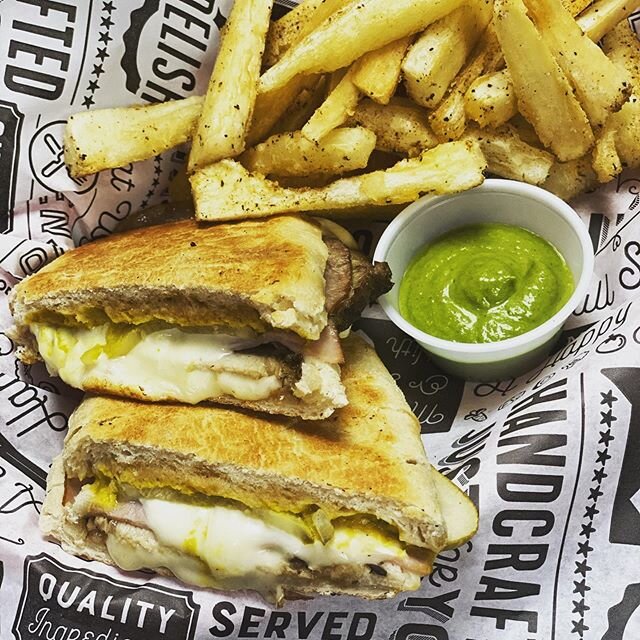 Get down to @huntclubtulsa tonight for an El Jefe Cubano sandwich and some yuca fries!