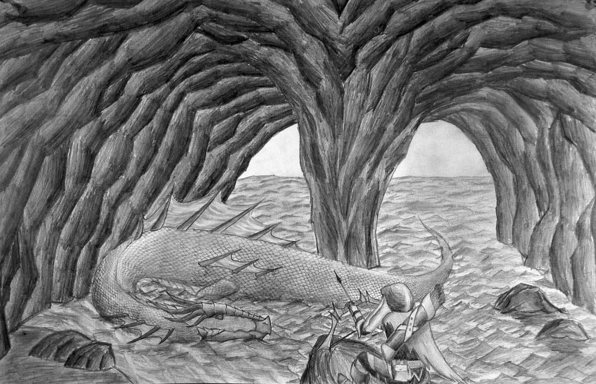 the cave on the sea