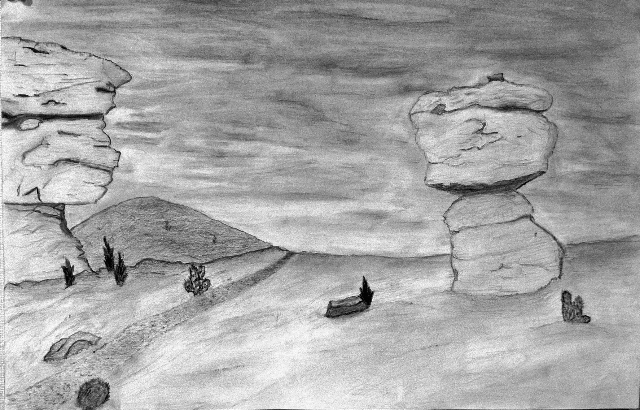 the deserted rocks