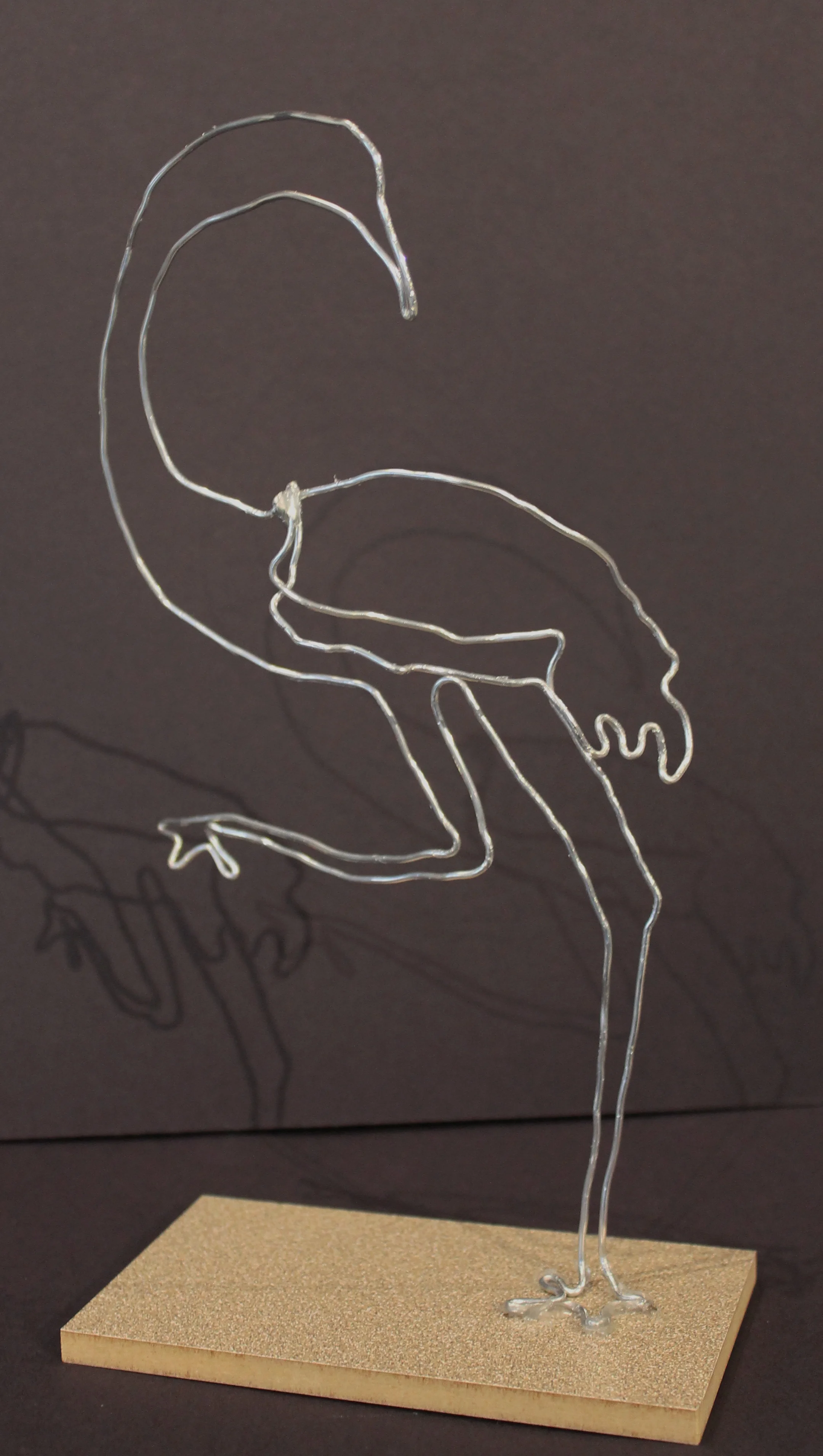 Patrick Leesman, '18, Wire Sculpture of Flamingo
