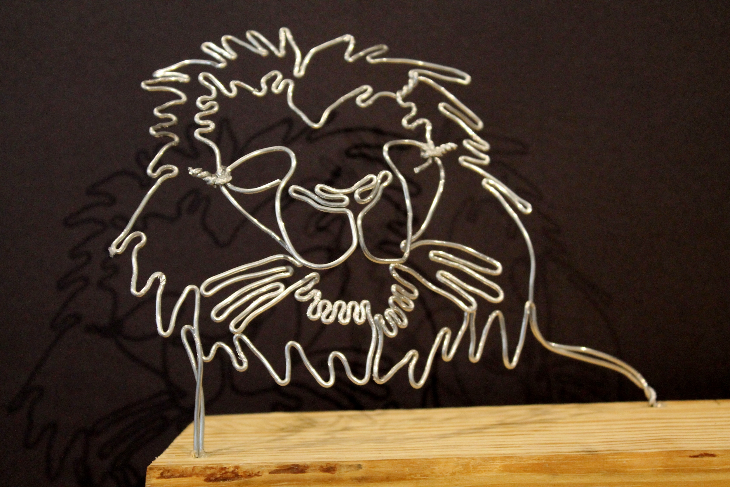 Darius Williams, '17, Wire Sculpture of Lion