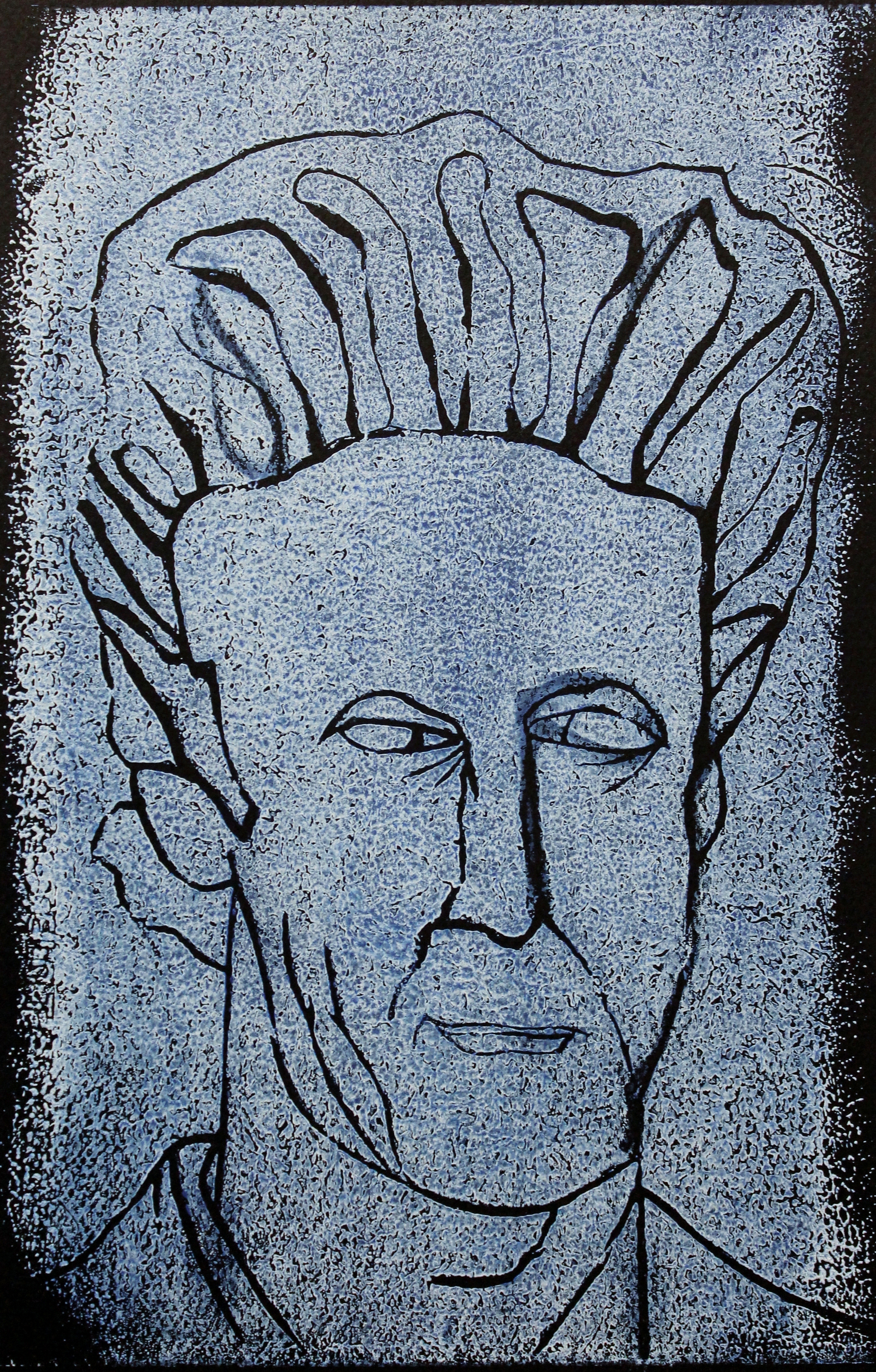Patrick Leesman, '18, Linoleum Print