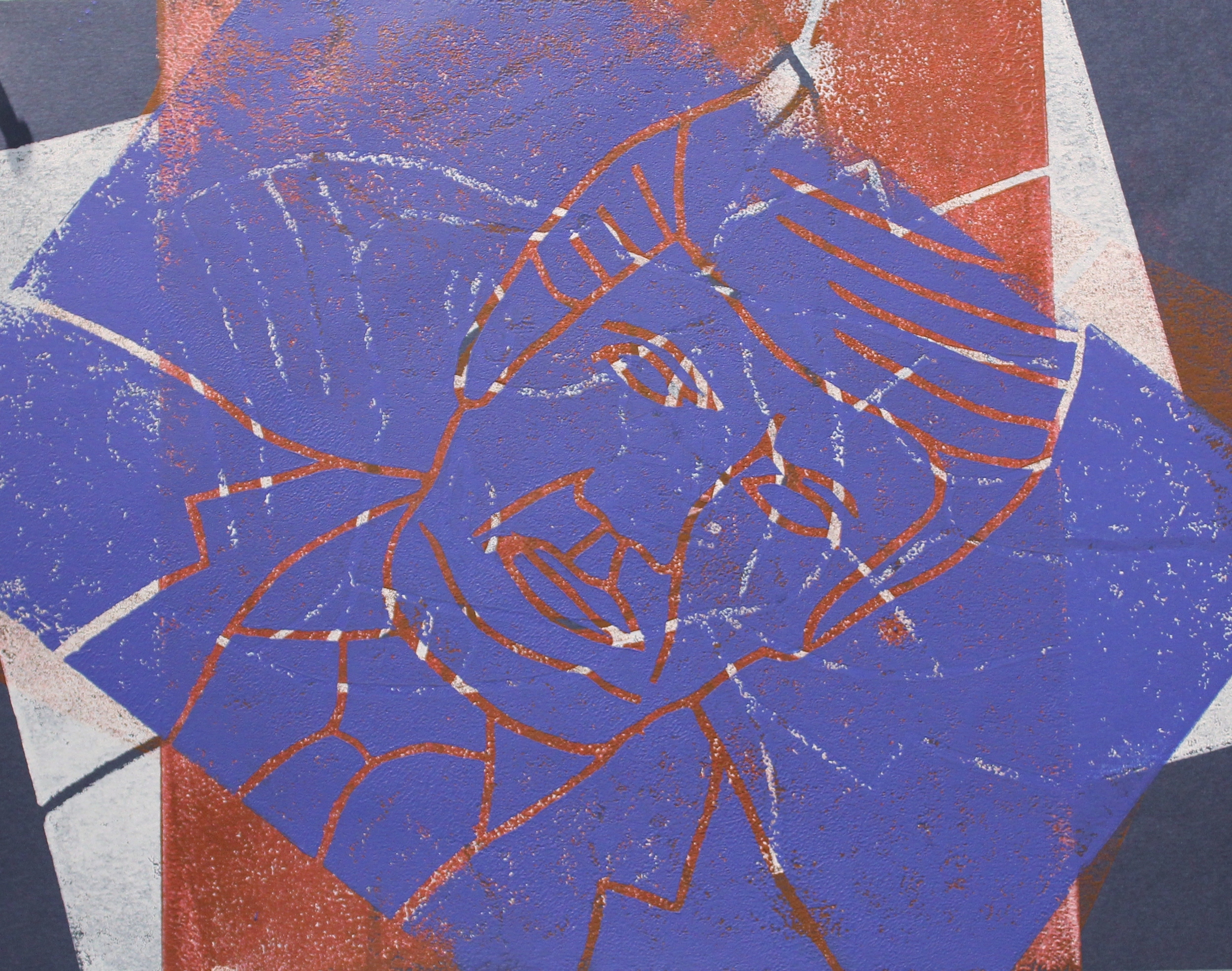 Austin Gilkey, '18, Linoleum Print