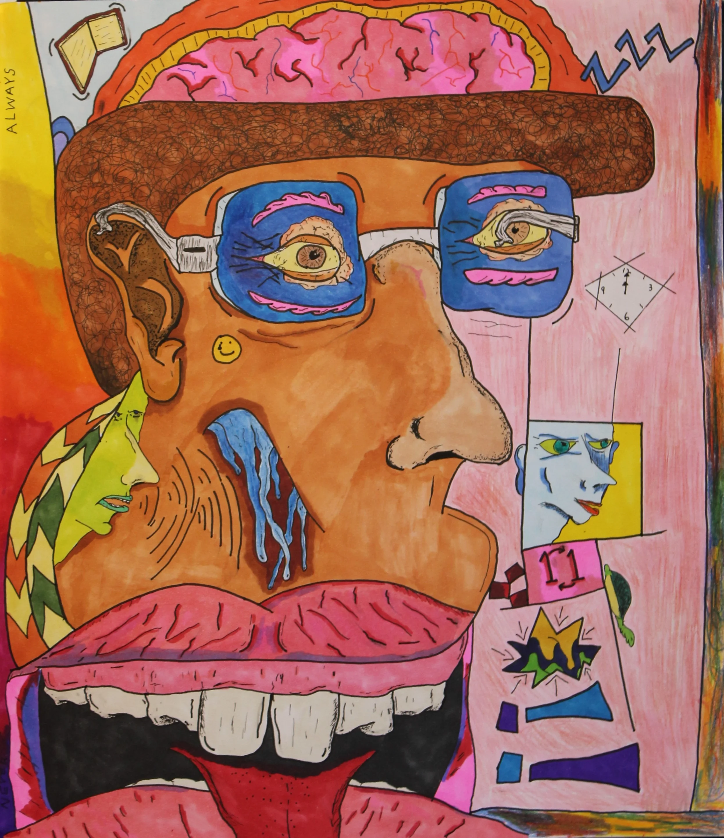 Henry Burdsall, '18, Marker, Pen and Colored Pencil
