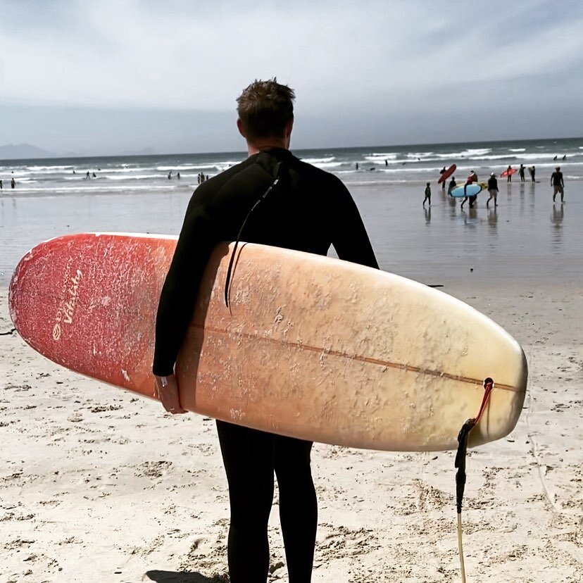 Today was a first for me - surfing is not as easy as it looks. Maybe I&rsquo;ll stand up next time&hellip; #muizenberg #surfing #learntosurf