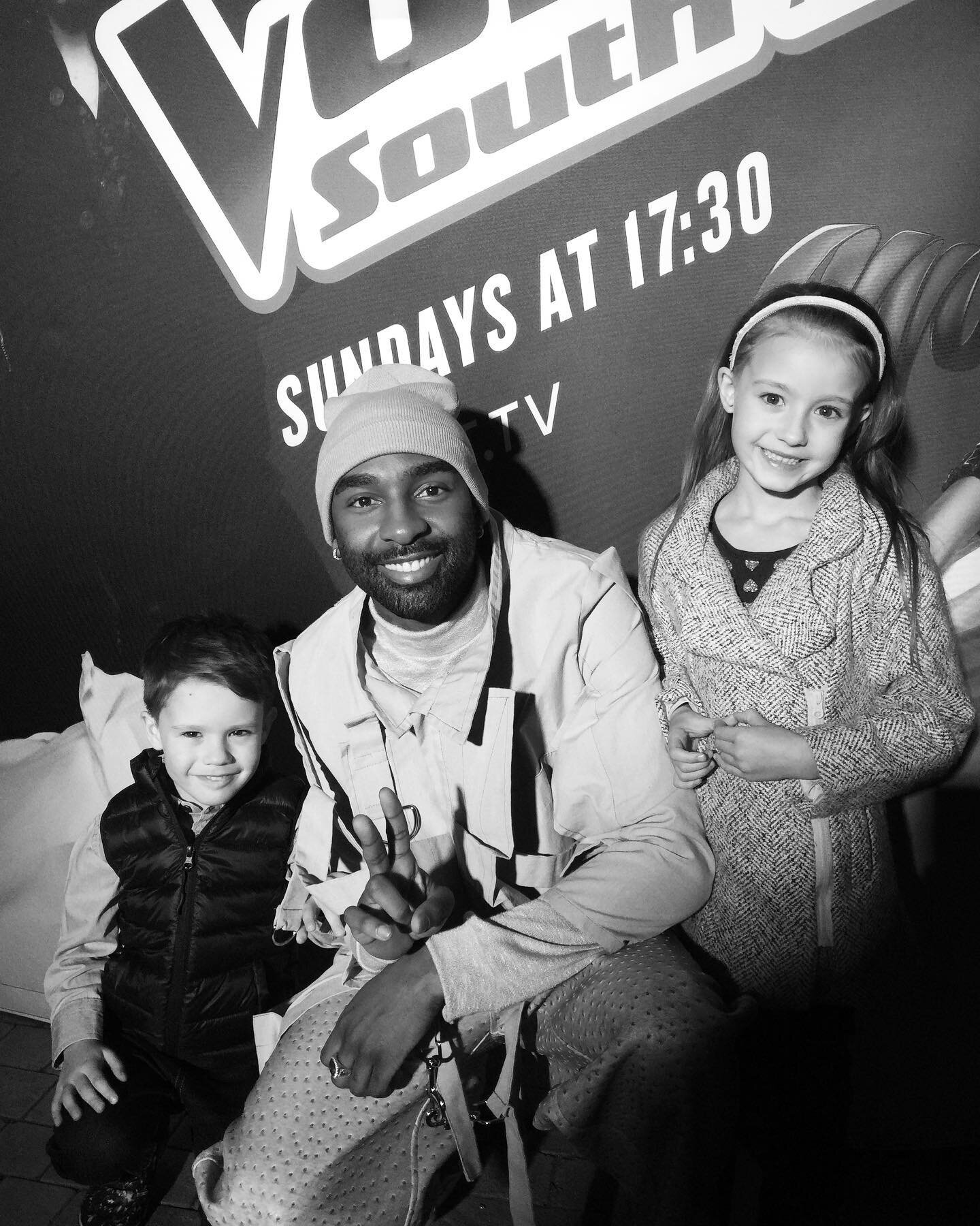 This came up as a memory today. My kids posing with #RikyRick at #thevoice final&eacute; He was such an incredible soul who was always smiling and so excited about everything. Definitely a highlight for me and the kids meeting him.