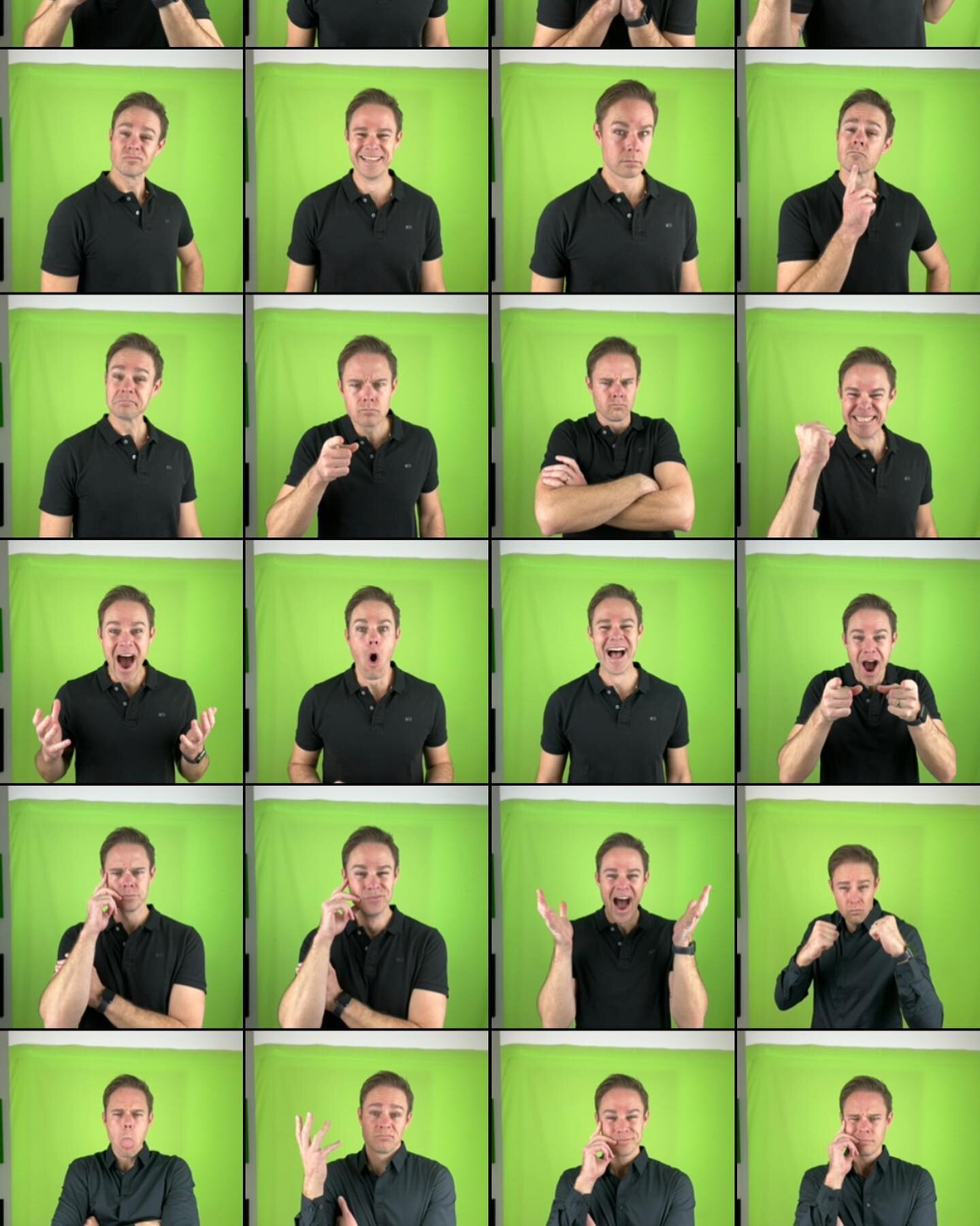 The many faces and joys of working in front of the camera #corporatespokesperson #greenscreen #televisionpresenter #virtualpresenter