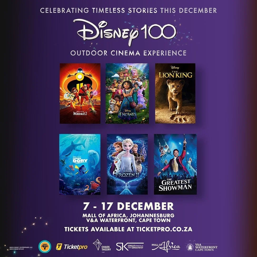 Disney turns 100!! 🎉🎁 And to celebrate, I&rsquo;m giving away a bunch of tickets to watch one of your favourite Disney classics, at the Disney 100 Outdoor Cinema experience at the V&amp;A Waterfront in Cape Town OR Mall of Africa in Joburg.

Here's