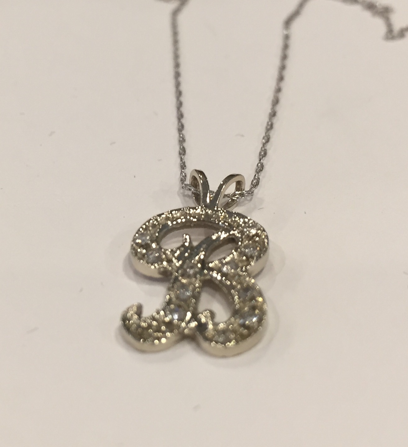 14k white gold