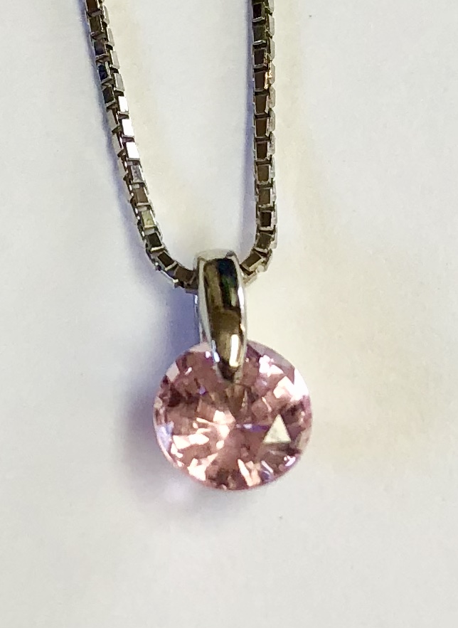 Platinum Pink Sapphire Necklace