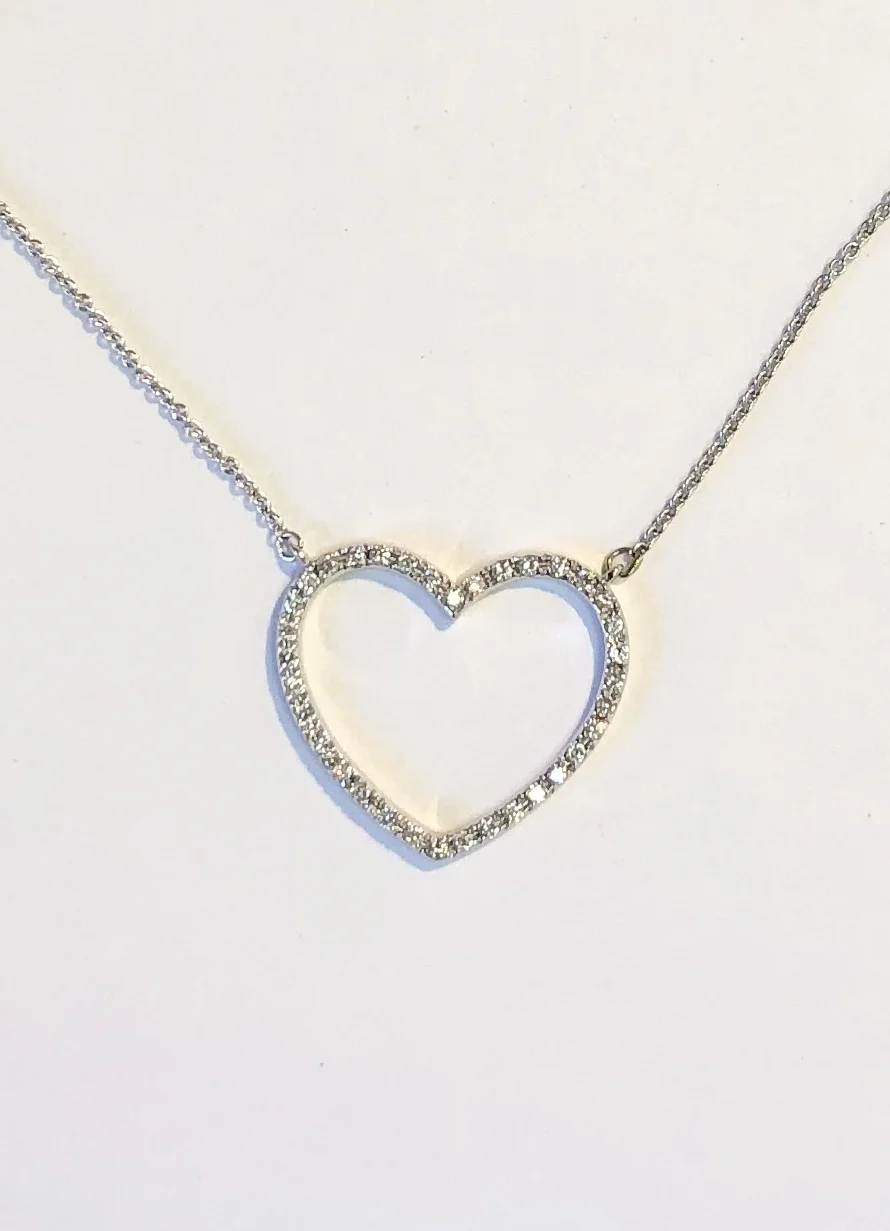 Item No. A48 USD345 14k White Gold and Diamond necklace. Delicate and quality. 1.8 grams