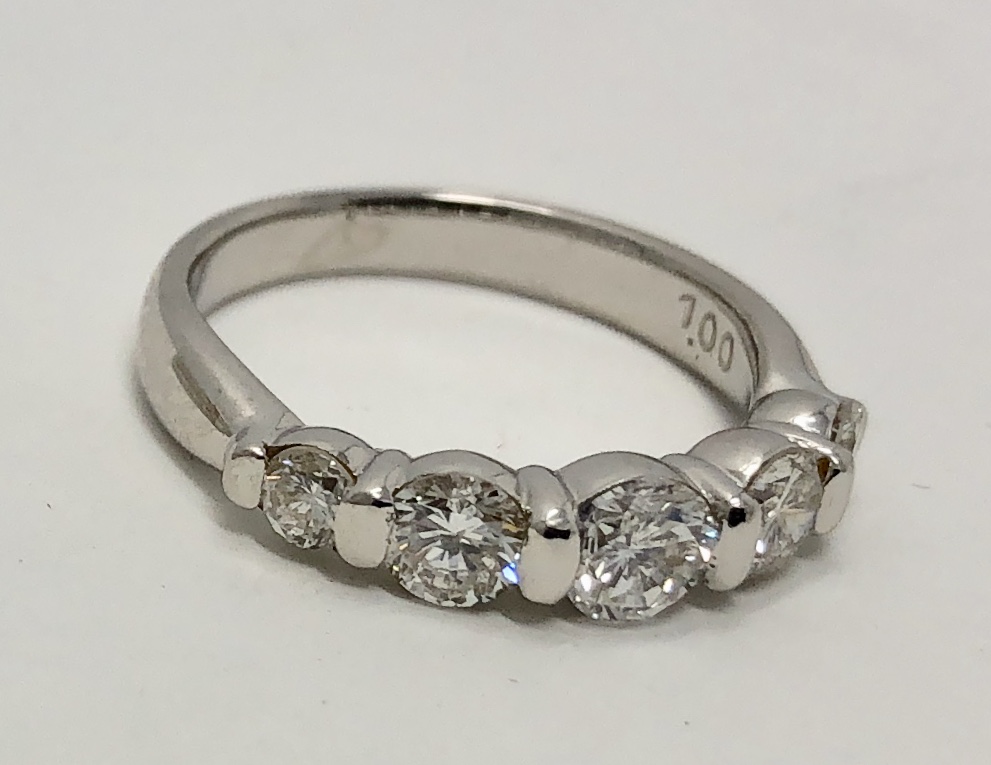 Platinum Five Stone Diamond Ring