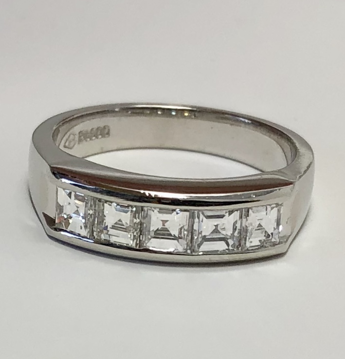 Platinum Five Stone Diamond Ring