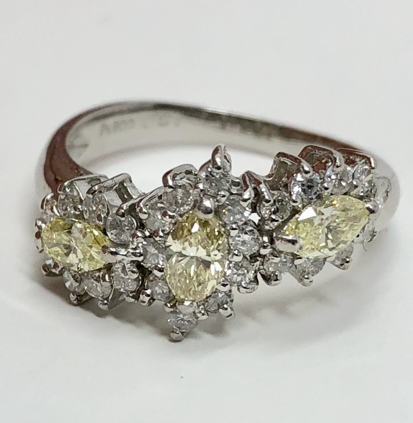 Platinum Yellow/White Diamond Ring