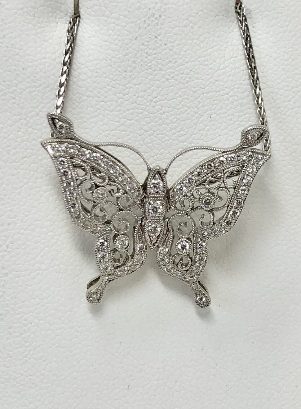 18K/14K Diamond Butterfly Necklace