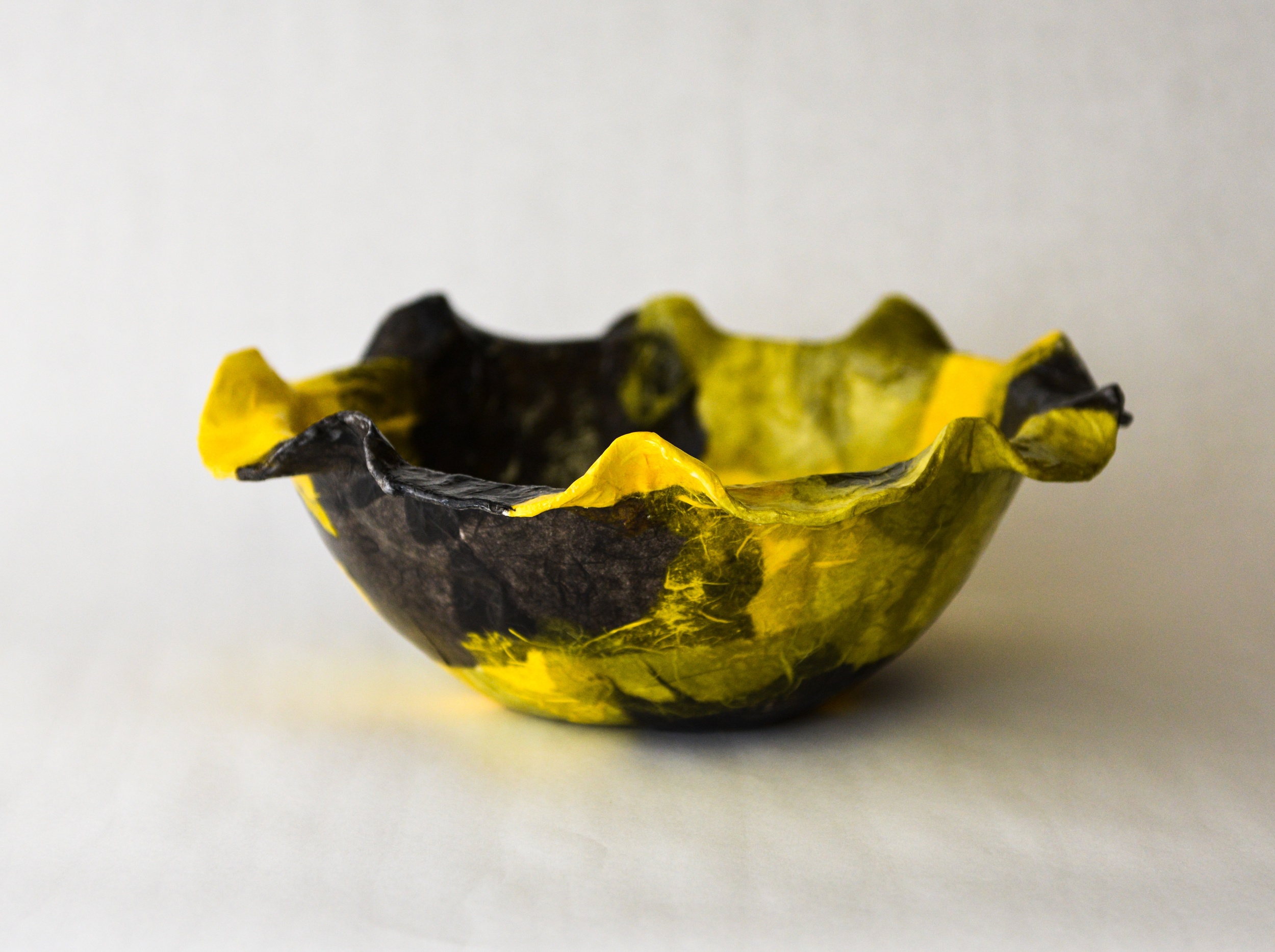 20" Round Bowl, 2013Paper clay, collage, and acrylic