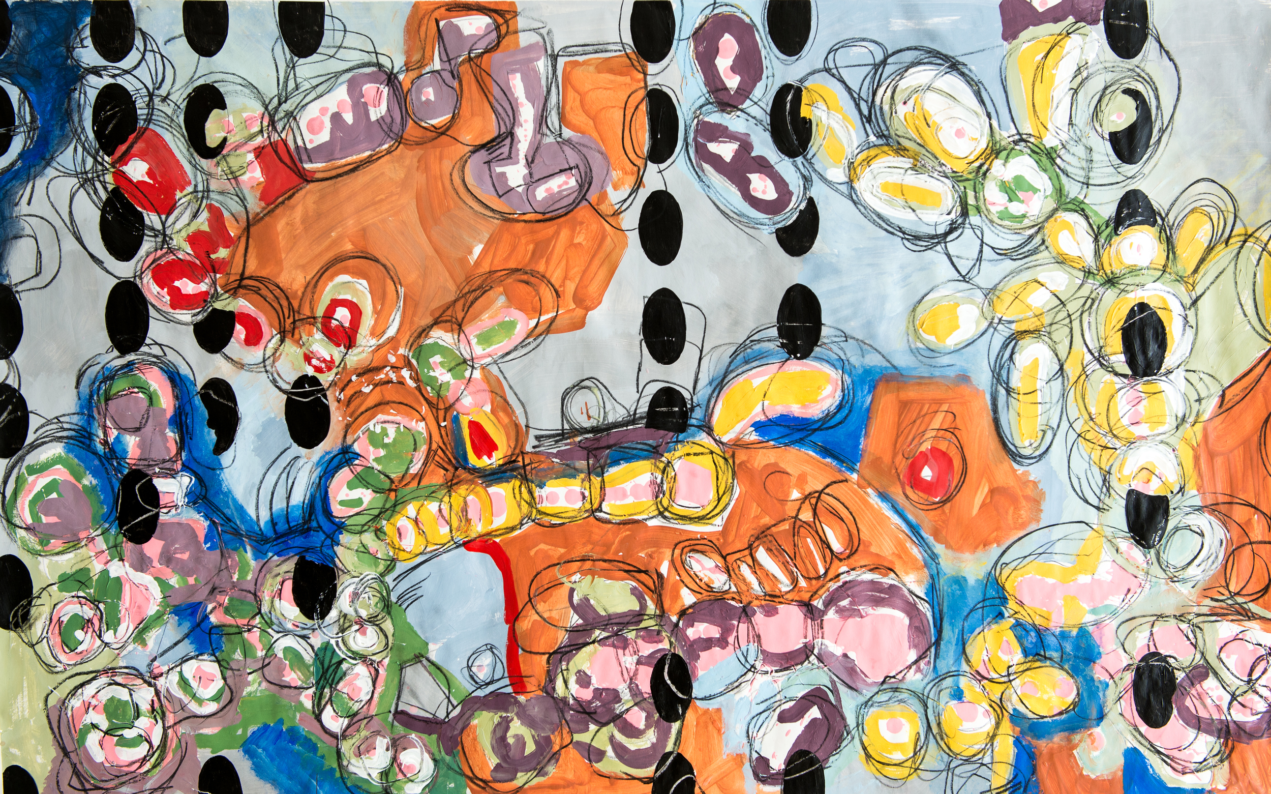 Breaking Away, 2014Screen print with mixed media36" x 48"