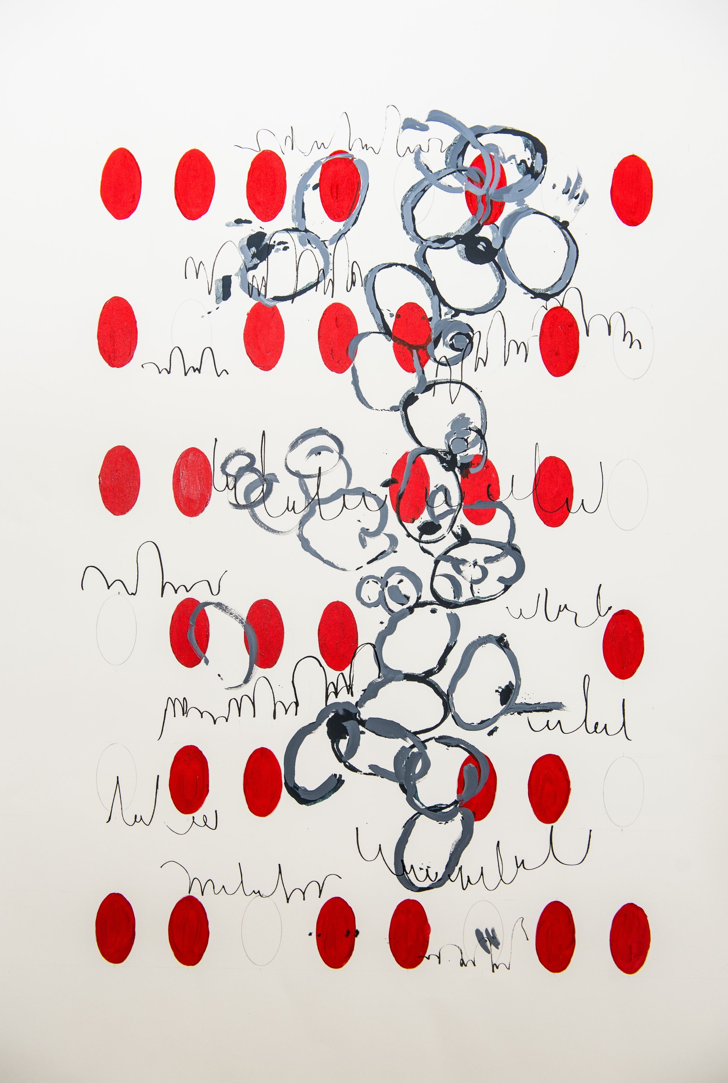 Untitled, 2014Screen print with graphite and acrylic22" x 30"