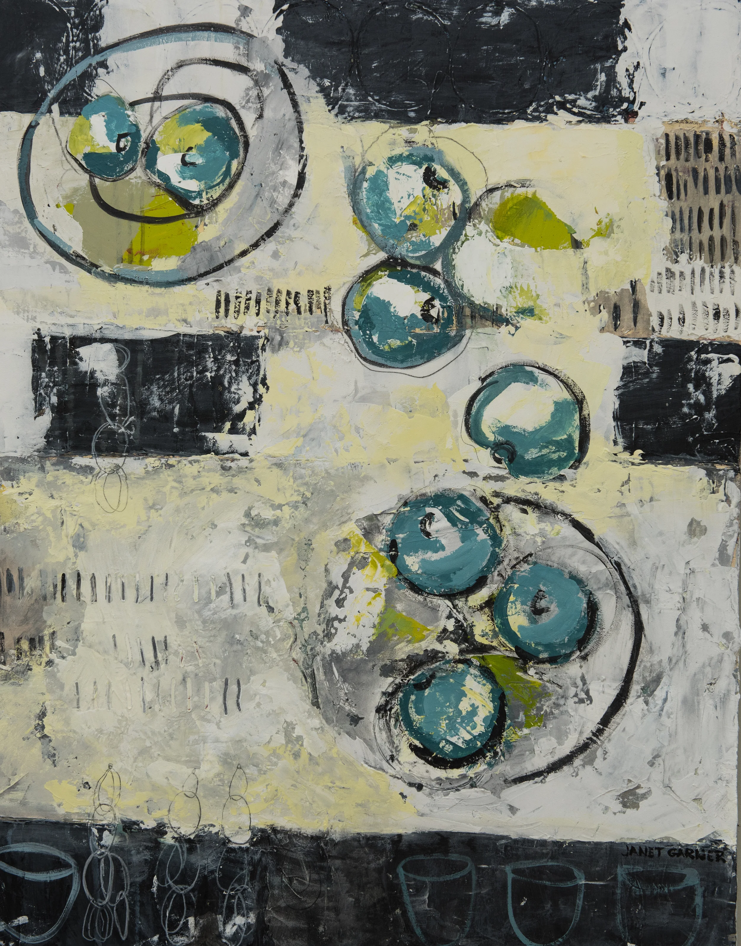 Blue Apples, 2015 Acrylic on canvas 24" x 30"