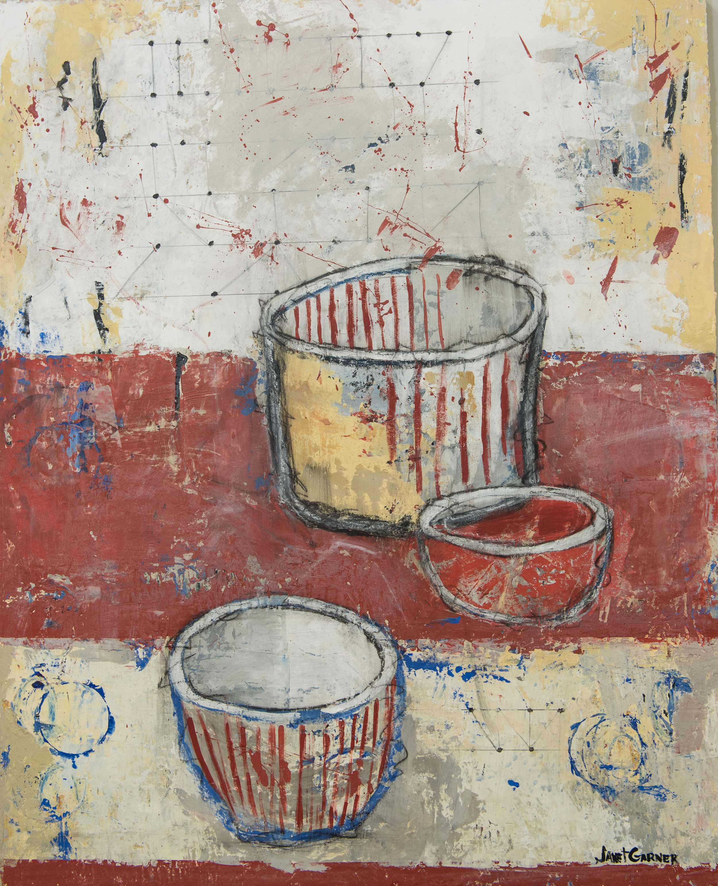  Is It a Popcorn Bowl?, 2015 Acrylic on canvas 24" x 30" 