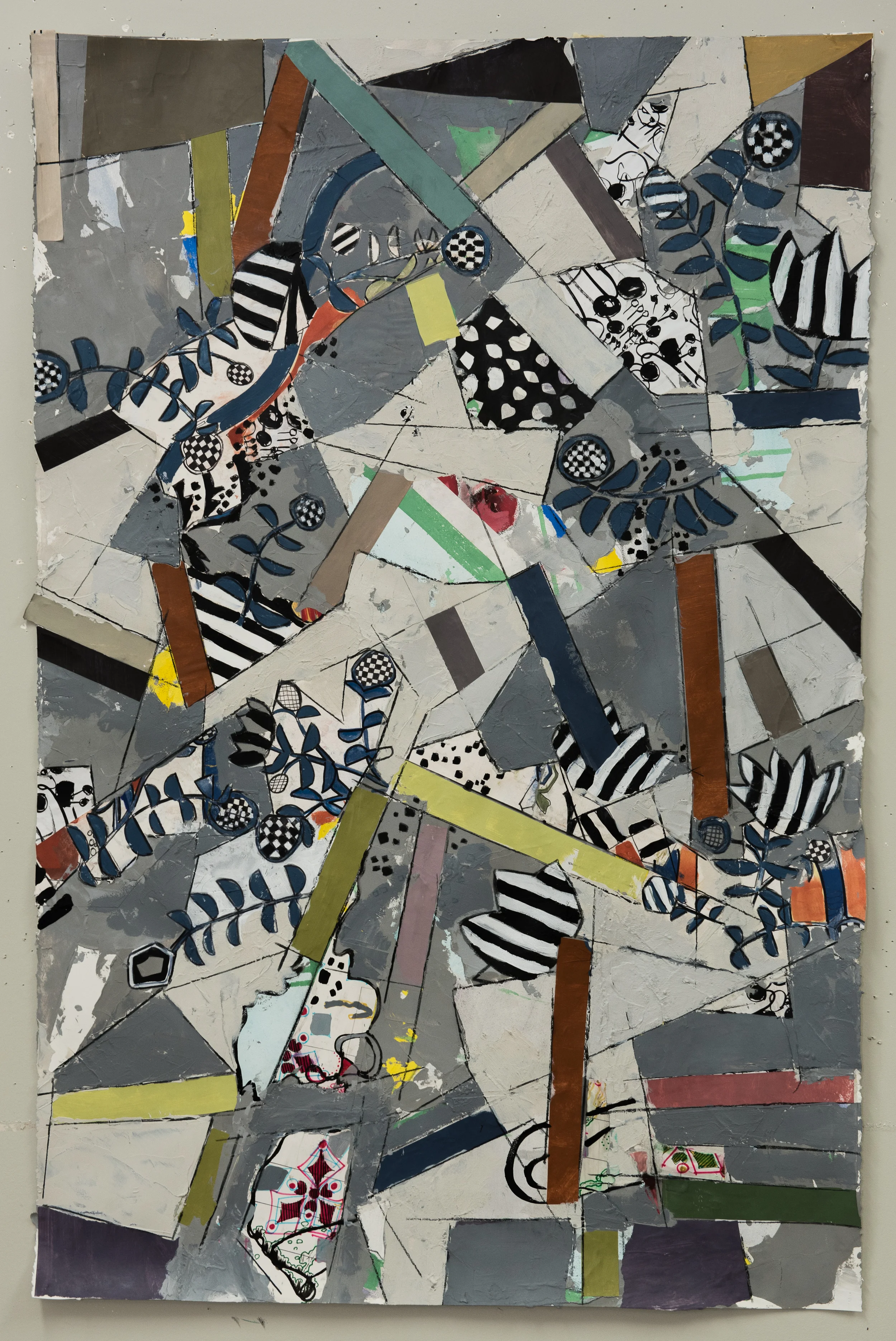 Re-fracted, 2015 Mixed media on paper 24" x 30"